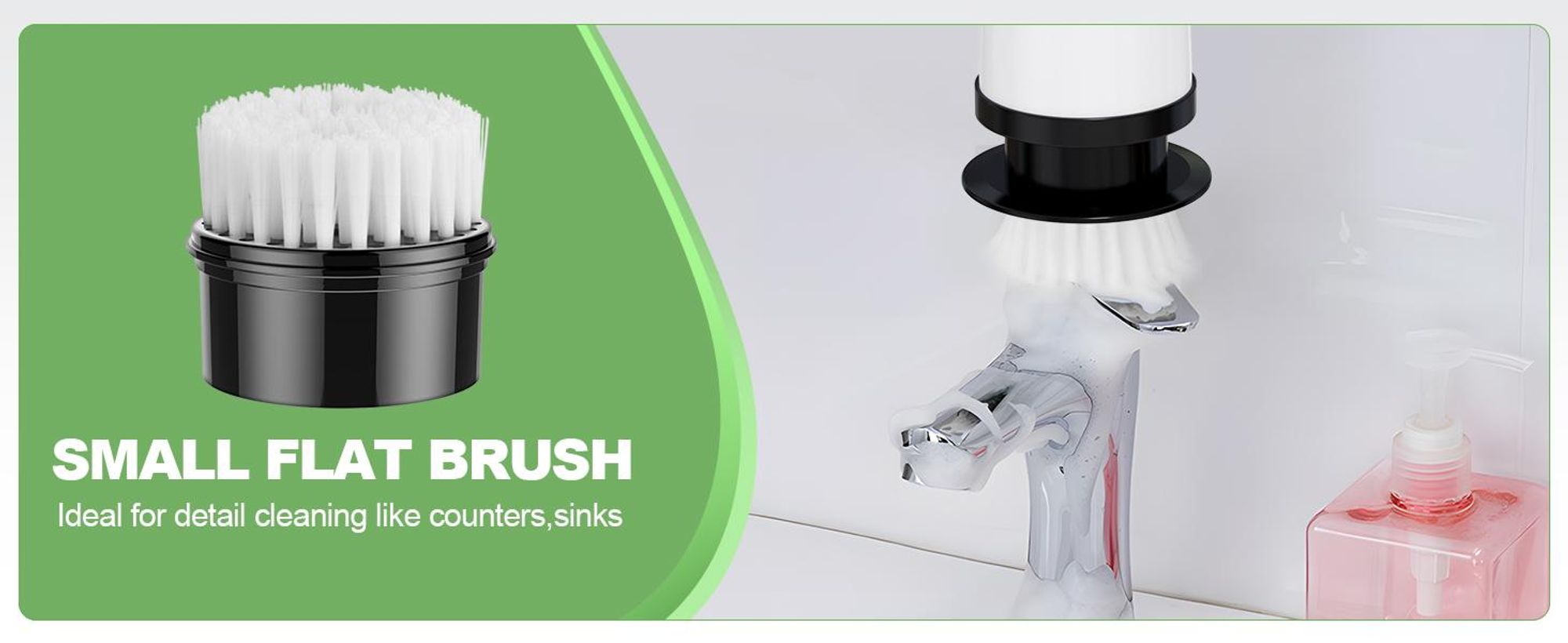 Elektrische Reinigungsbürste, Kabellos Akkureinigungsbürste, 360° drehen, mit 7 Bürstenköpfe für Ecken,Toilette,Küche,Badezimmer,Fenster,Bodenplatte