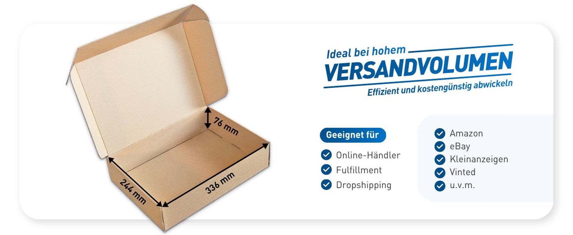 DHL Kleinpaket Karton 350x250x80mm Faltkarton Post Versandkarton Schachtel Braun