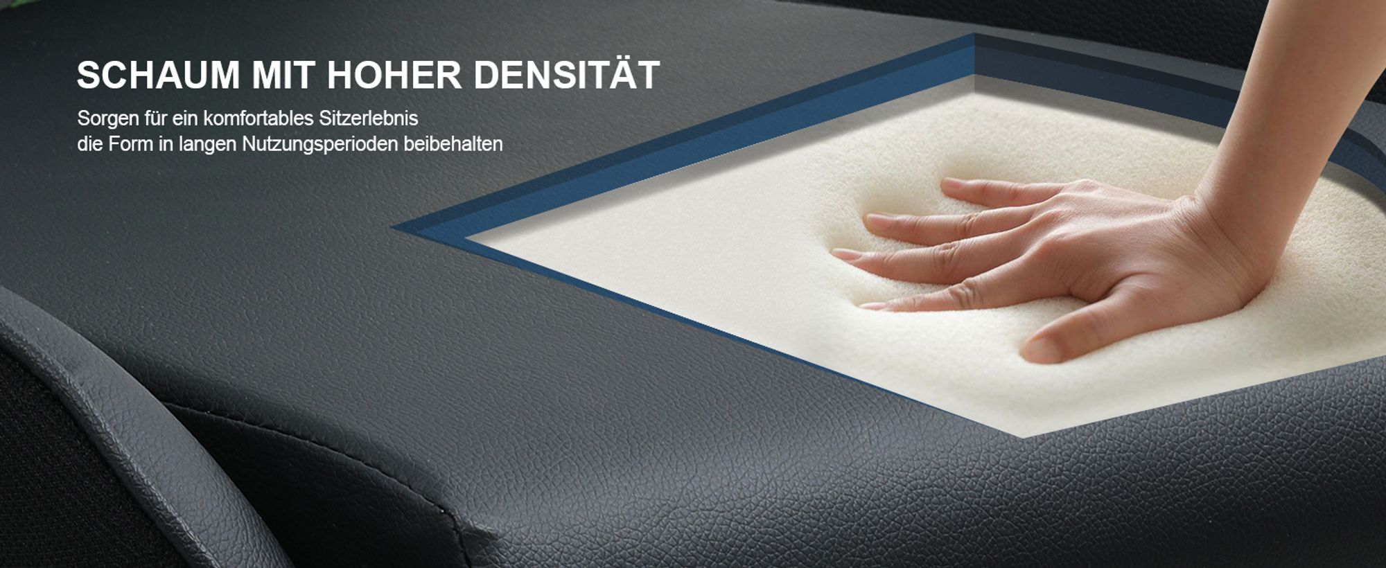 LUCKRACER Gaming-Stuhl Gaming Chair Bürostuhl Ergonomisch mit Lendenkissen Kopfkissen, Höhenverstellbarer Gamer Stuhl 150kg Belastbar, Fußstütze schwarz