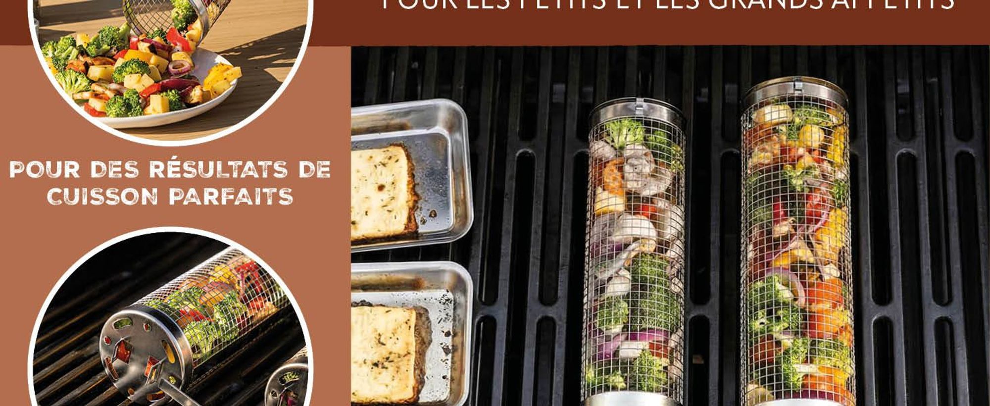 Lot de 2 paniers a grillades