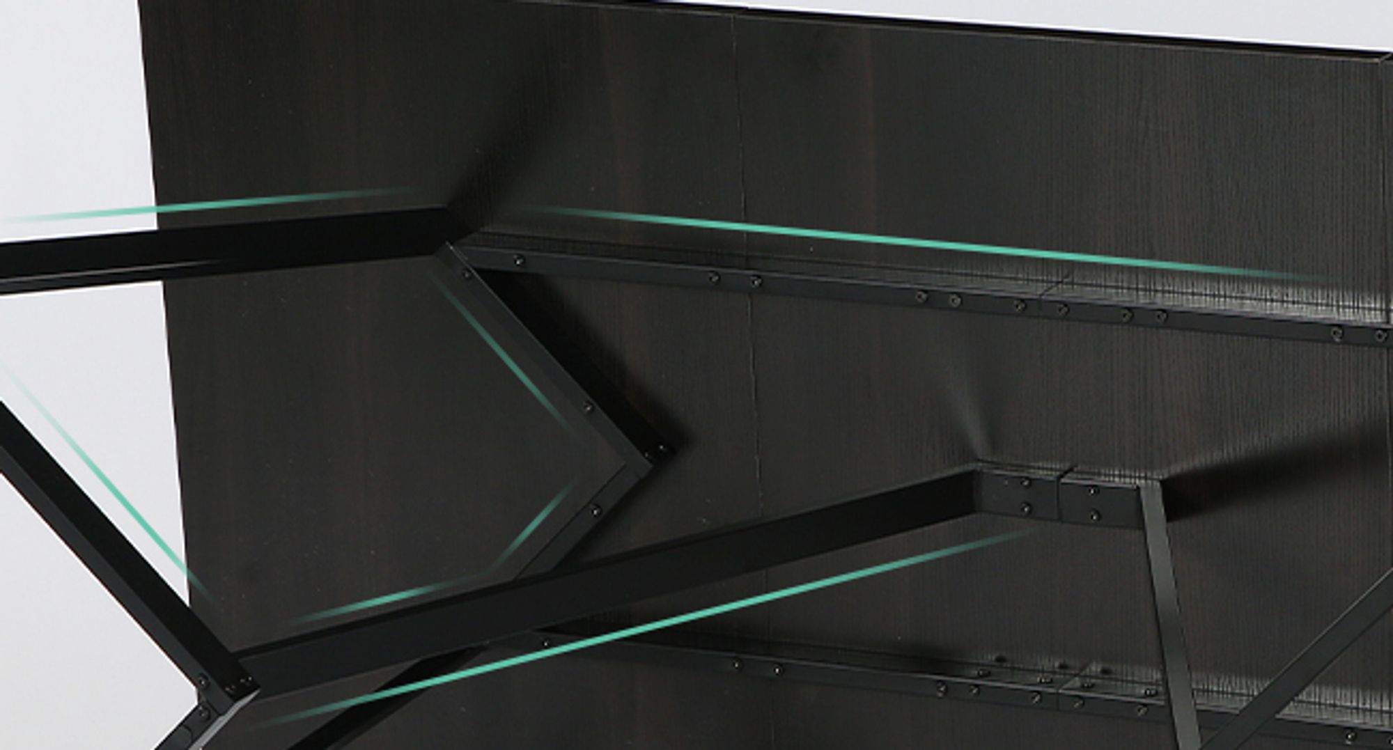 Tribesigns Esstisch für 6–8 Personen, großer moderner Esszimmertisch mit Metallrahmen, 180*80 cm Küchen-Esstisch für das Esszimmer, Schwarz