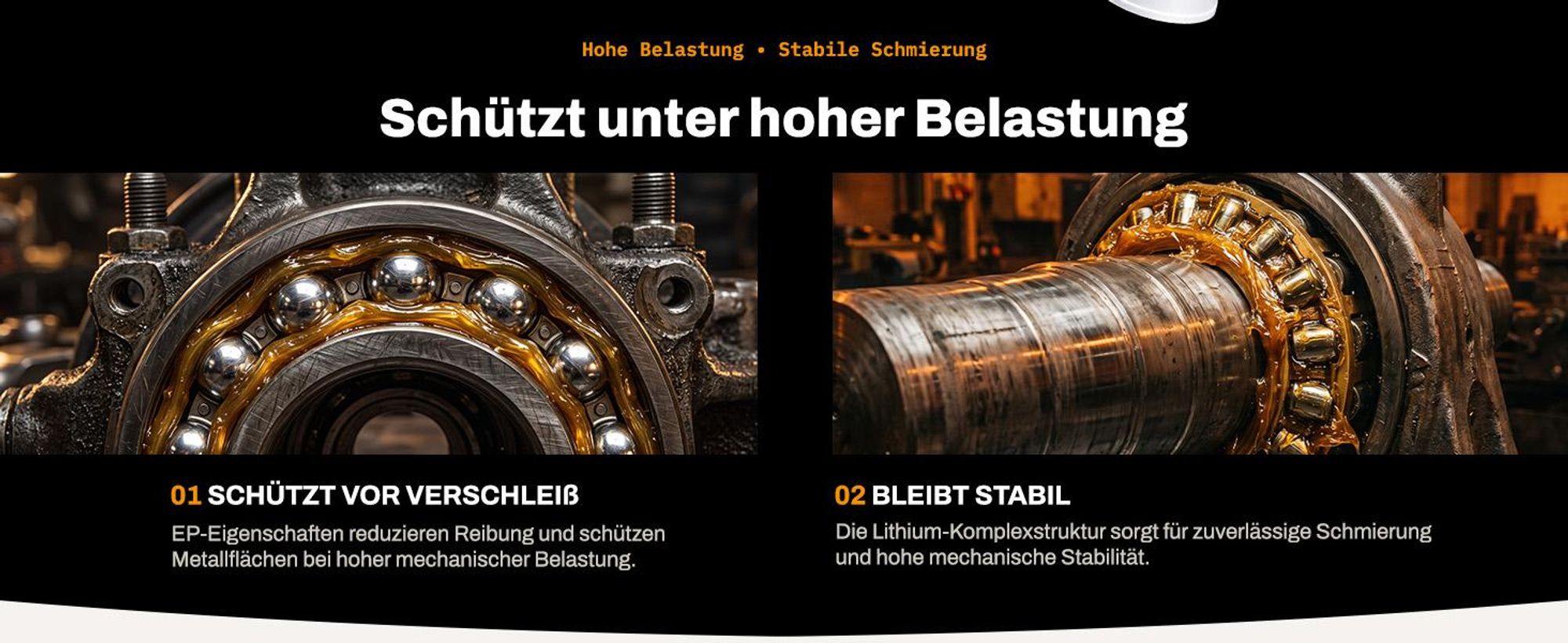 Metal Guard Lithium-Komplexfett EP2 Kartusche 400 g wasserfest Hochdruck Schmierfett Lager Industrie Auto Maschinen Landwirtschaft
