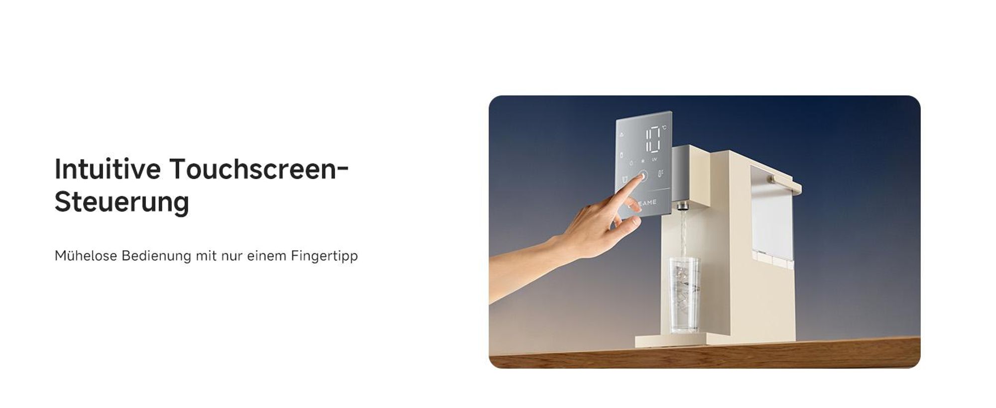 Dreame C10 Wasserspender Heißes und Kaltes Wasser Für Die Arbeitsplatte,Temperatur- und Durchflussregelung,UV-Sterilisationsfilter,Ohne Installation