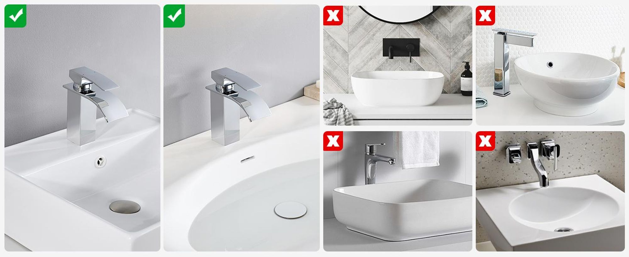 Cecipa Wasserfall Wasserhahn Bad Chrom Waschtischarmatur, Wasserfall Design Einhebelmischer Waschbeckenarmatur Rostfreier Stahl Wasserhahn kurz