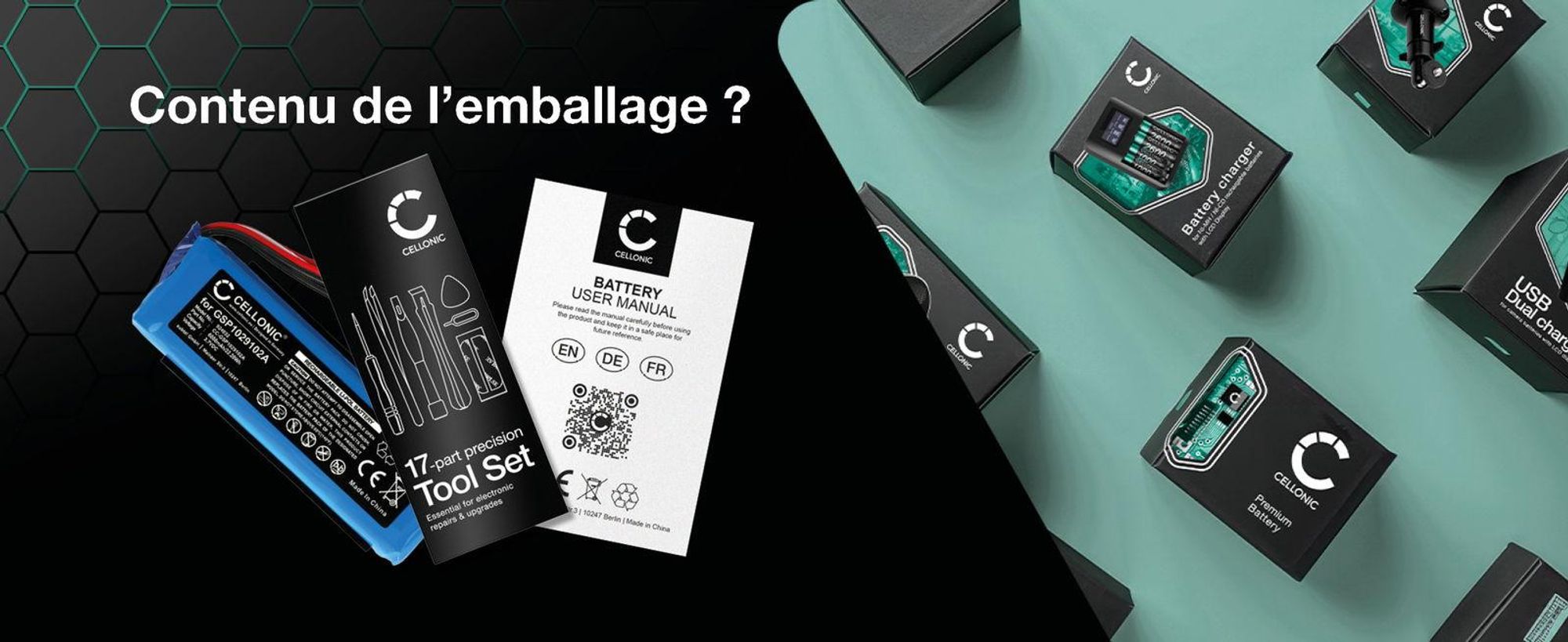 CELLONIC Batterie compatible avec JBL GSP1029102A (Version 1) – 1x Version 1 + kit d'outils