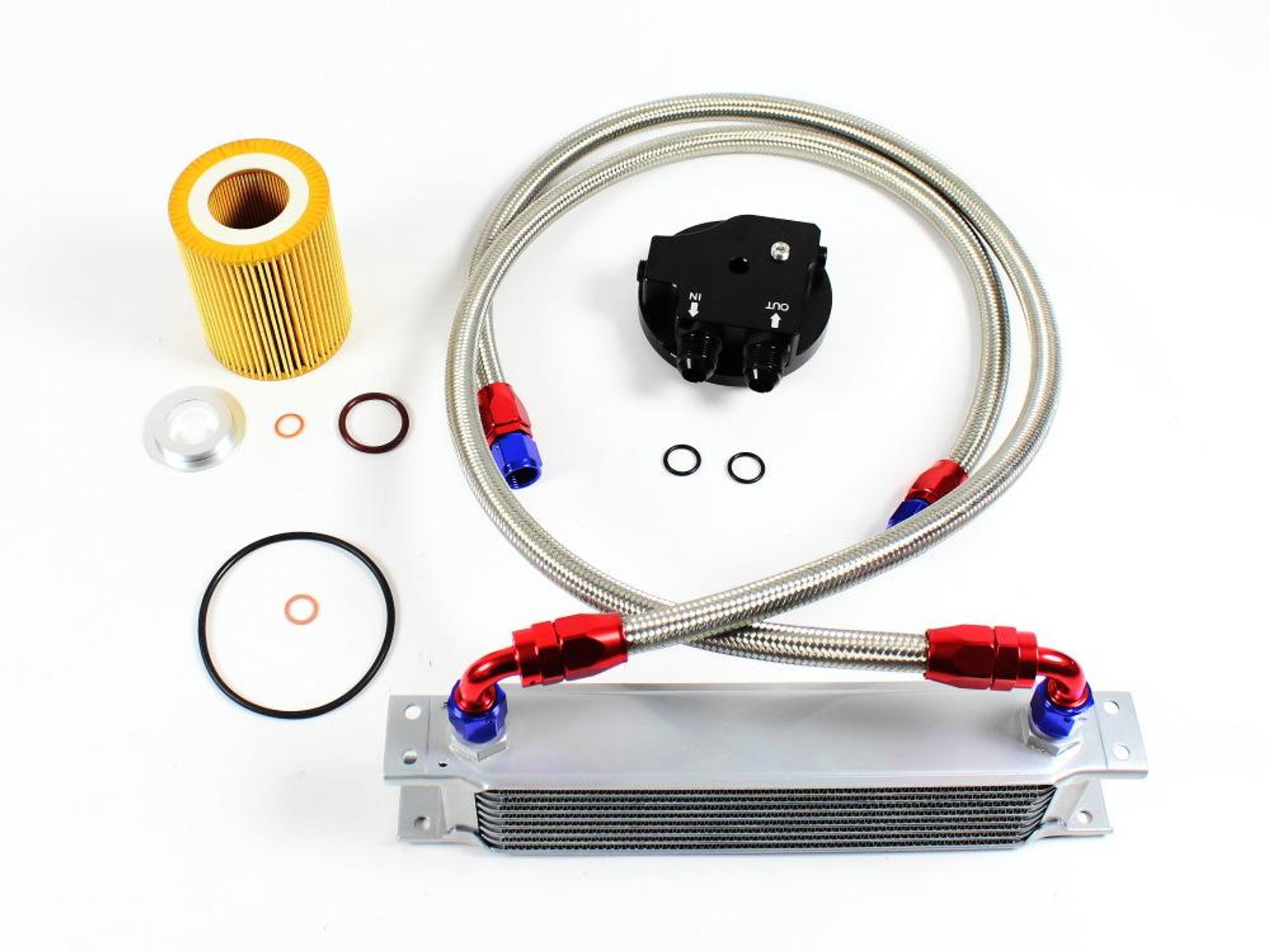 9 Reihen Aluminium Ölkühler-Kit mit Adapter Ölfilter für BMW 3er E36 E34 Z3 Z4