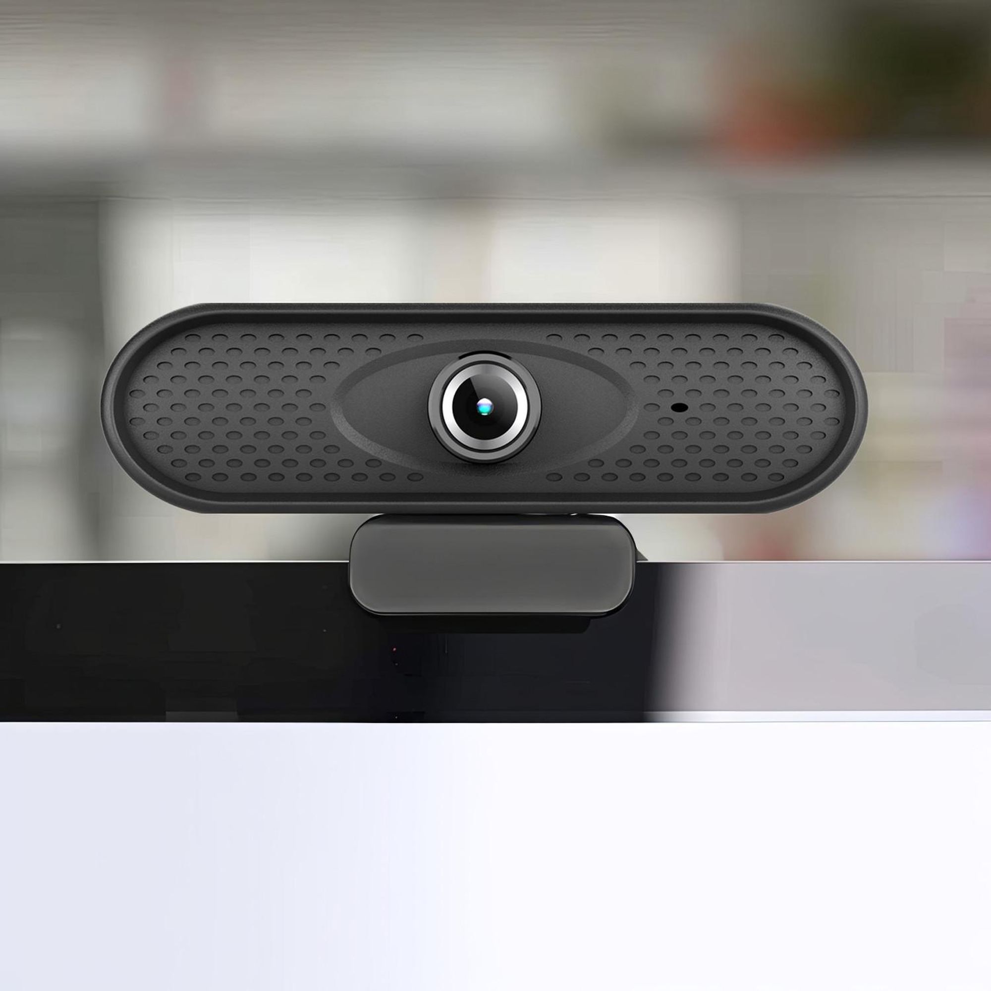 USB Webcam mit Mikrofon und Befestigungsclip Full HD 1080P Computer Kamera PC Home-Office 30fps 1,7m Kabel