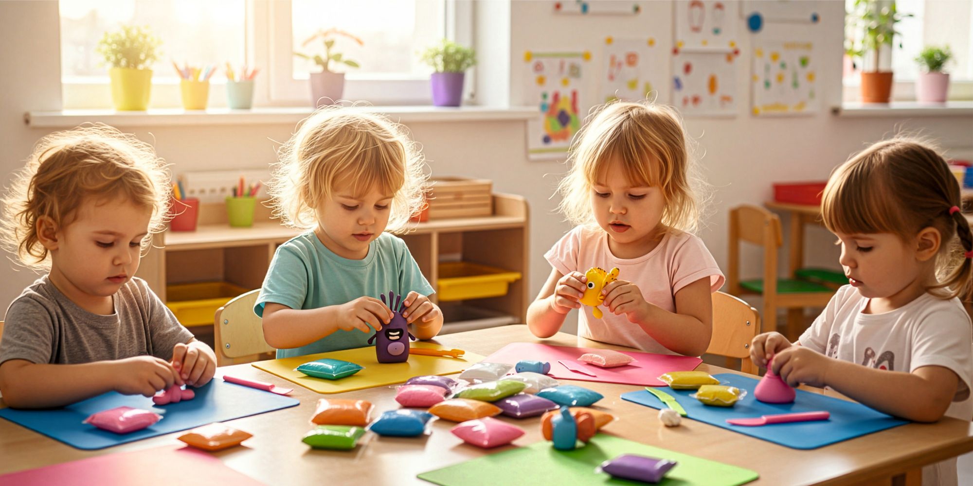 Magic Clay 36er Set, Magische Knete lufttrocknend & ultraleicht, Modelliermasse für Kinder inkl. 3 Spatel, Kreatives Spielzeug MINT, EVI KIDS MagicCla