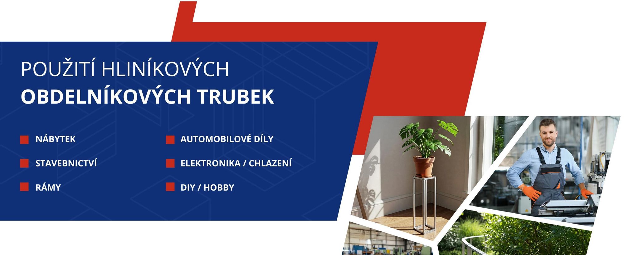 Hliníkový profil 30x20x2 mm 200 cm Hliníkový obdélníkový trubka + řez na míru