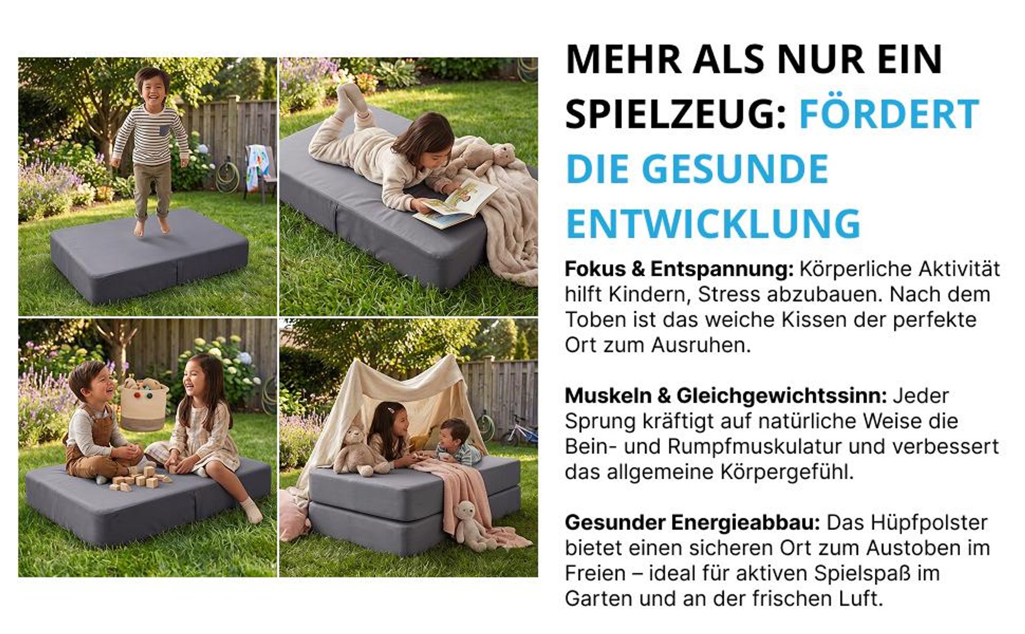 sprungkissen springkissen springmatratze spielpolster kinder outdoor trampolin hüpfpolster