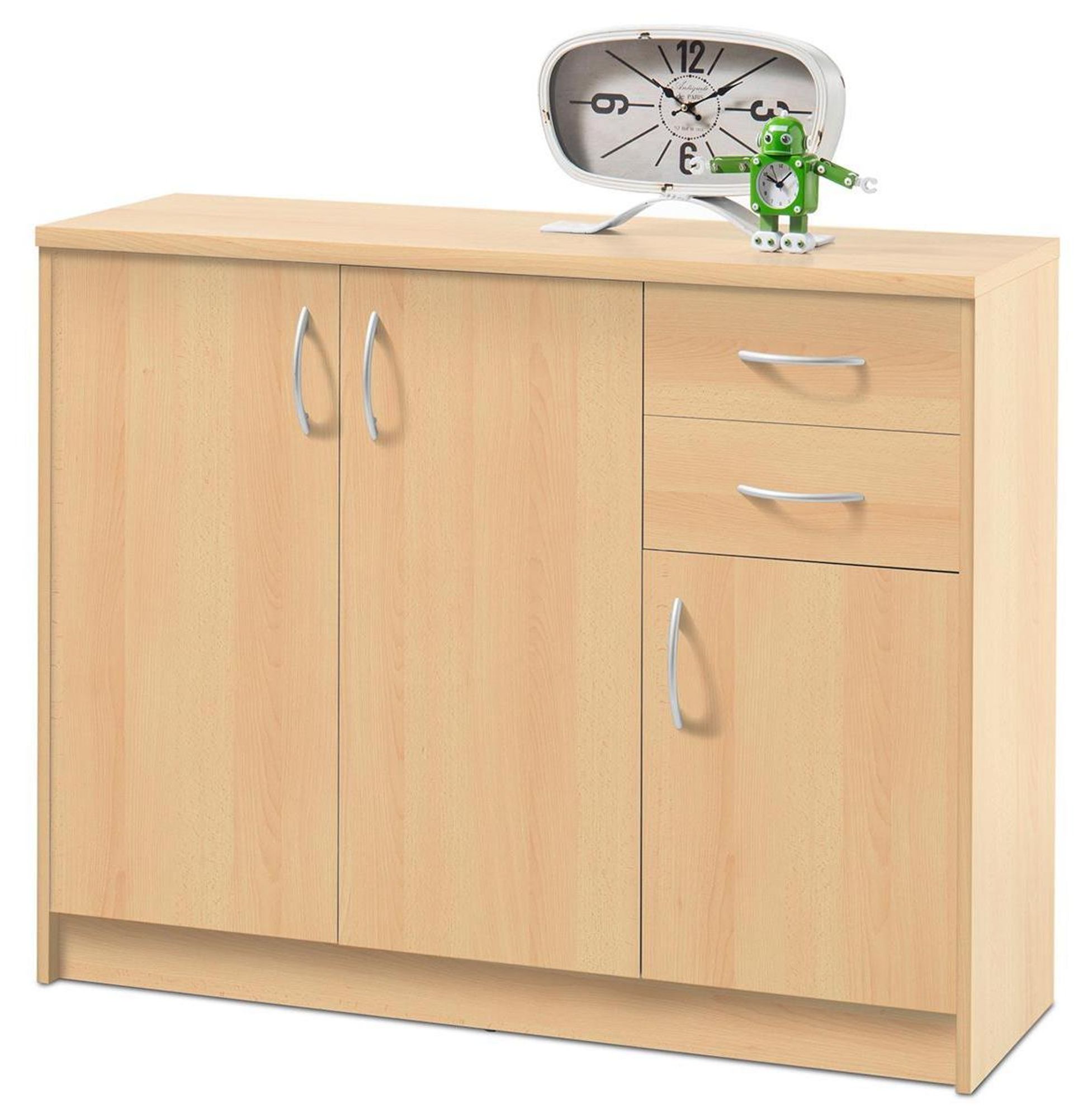 Kommode "Olli V" – moderne Stauraum-Kommode mit 3 Türen und 2 Schubkästen