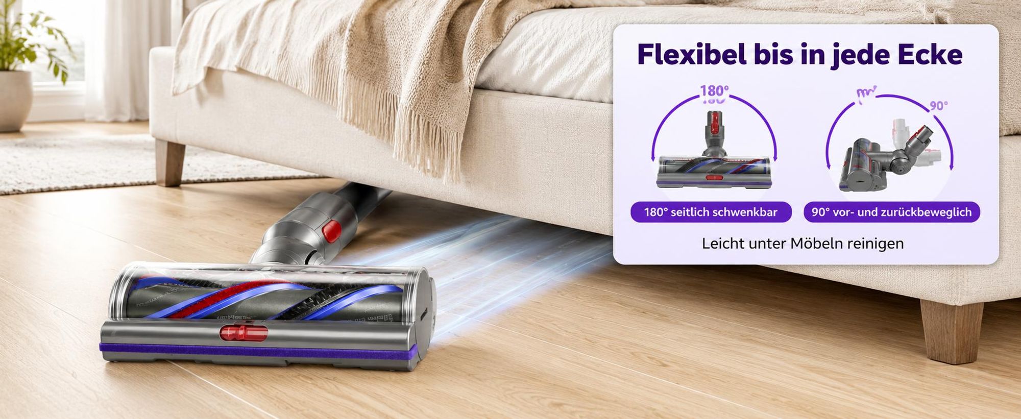 Ersatz-Staubsaugeraufsatz mit hohem Drehmoment für Dyson V11 V15 V10 V8 V7, Upgrade-Staubsaugerkopf für Dyson Staubsaugerteile und Zubehör
