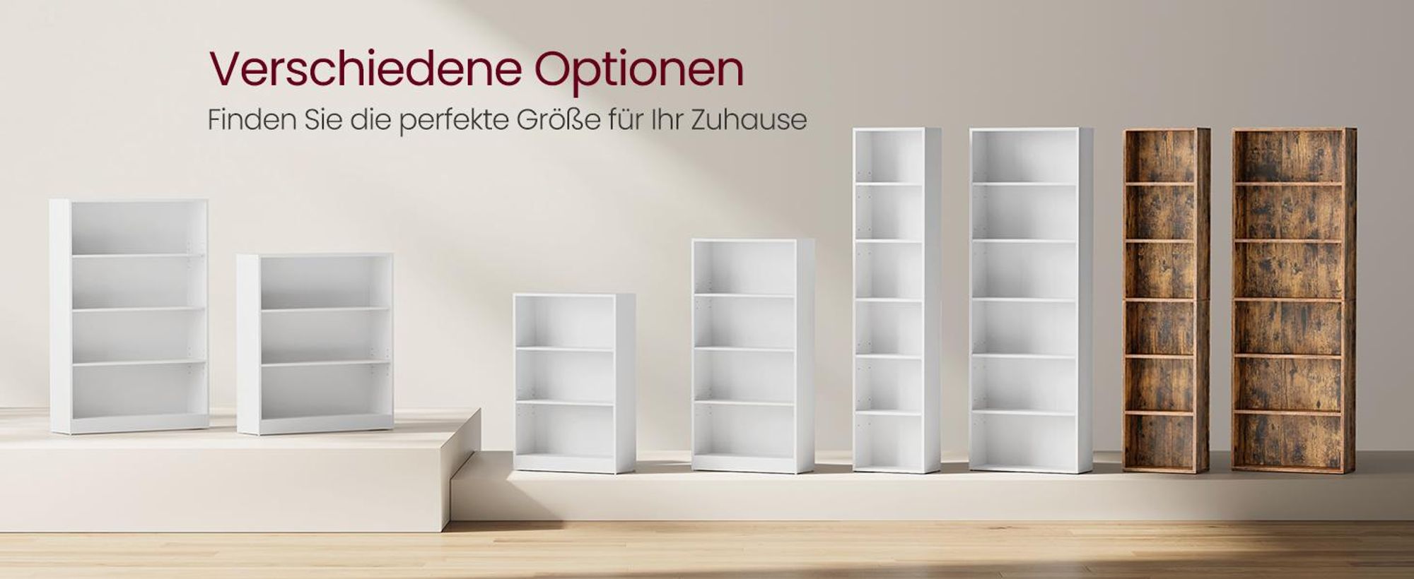VASAGLE Bücherregal, mit 6 Ebenen, Standregal, Aufbewahrungsregal, für Wohnzimmer, Büro, Schlafzimmer, Arbeitszimmer, 24 x 40 x 178,5 cm