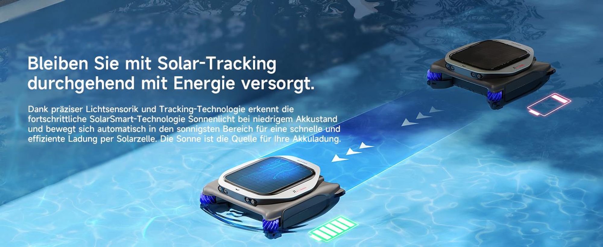 Dreame J1 Roboter-Poolskimmer,Poolroboter PoolSense™,Rundum-360°Reinigung,24/7im Einsatz,Intelligente Routenplanung,intelligente App-Steuerung,Schwarz