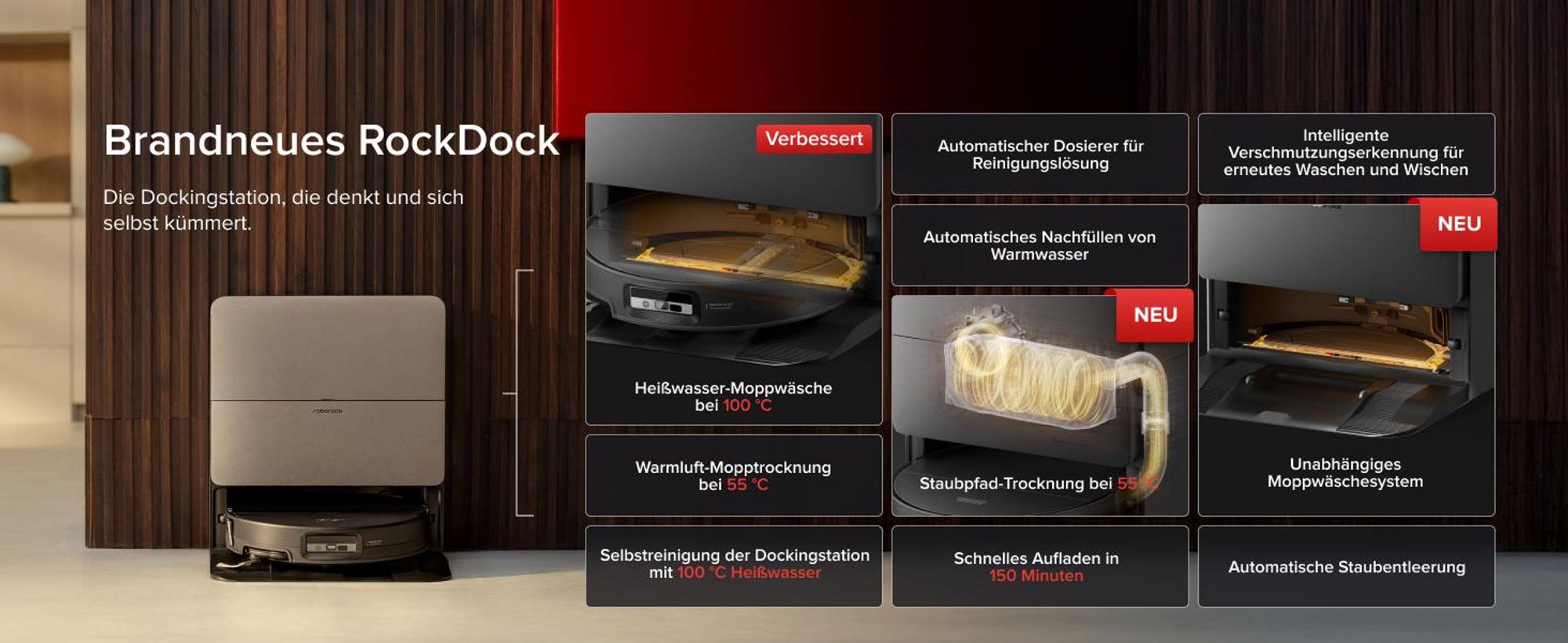 Roborock Saros 20 Sonic Staubsauger Roboter, 36.000 Pa Saugroboter mit Wischfunktion, Dual Anti-Tangle System, 7,98cm Ultra-Slim Design (Schwarz)