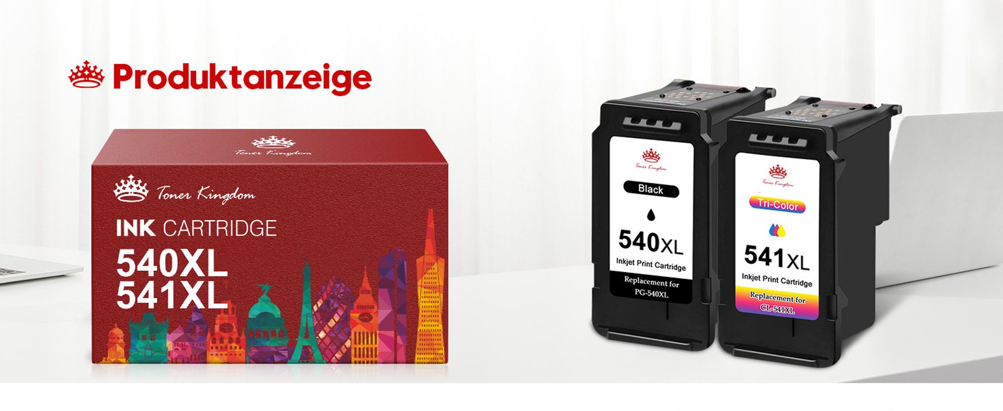 1x PG540 Druckerpatronen für Canon 540 XL Schwarz für Canon Pixma MX475 MX375 MX395 MX435 MX395 MG4250 MG3600 MG3650 MG3550 MG4200 MG4150 MG2150 MG3150 MG3500