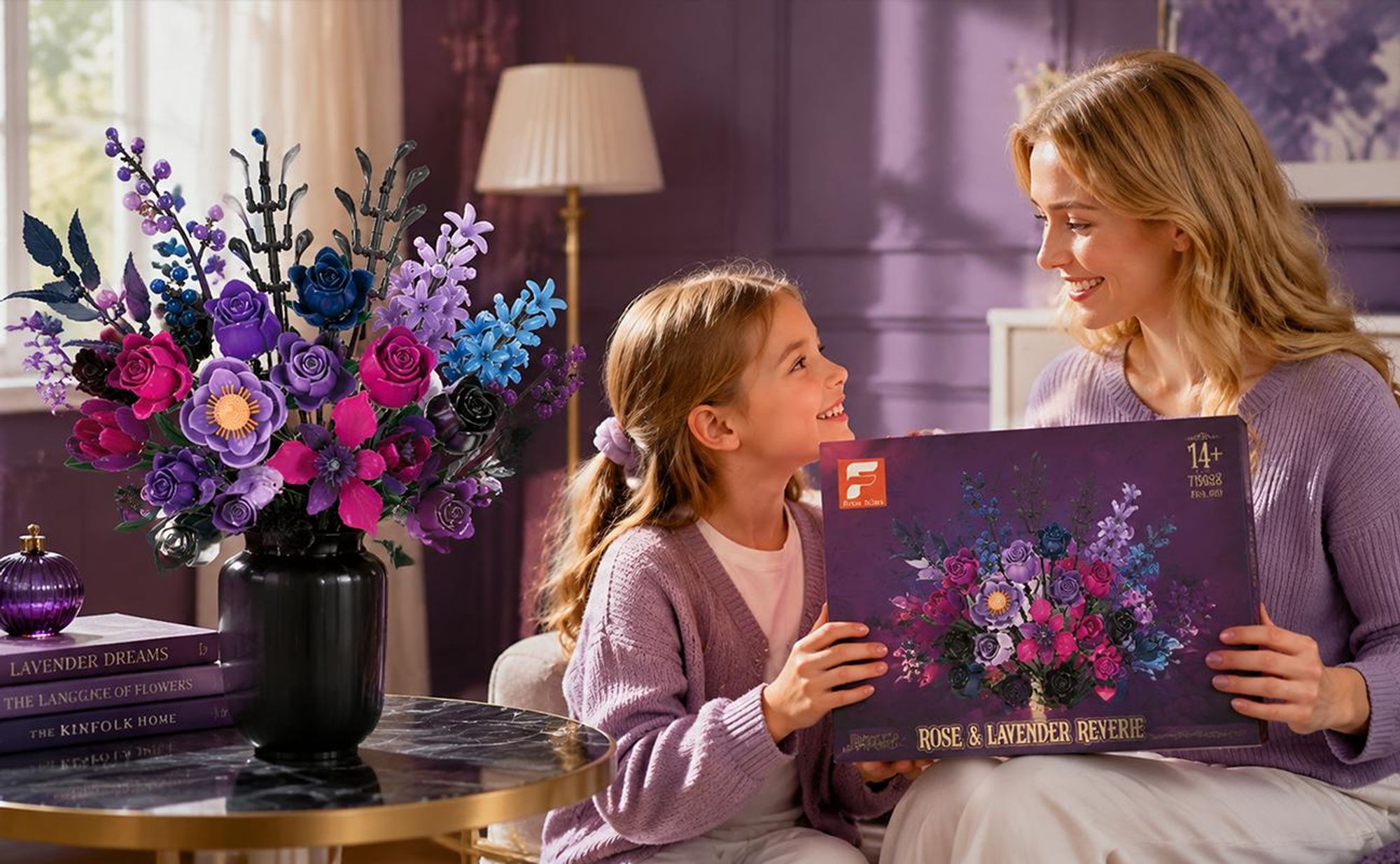 Spielzeug-Adventskalender Blumen Adventskalender 2026 für Frauen – 24 Tage Bauset klemmbausteine