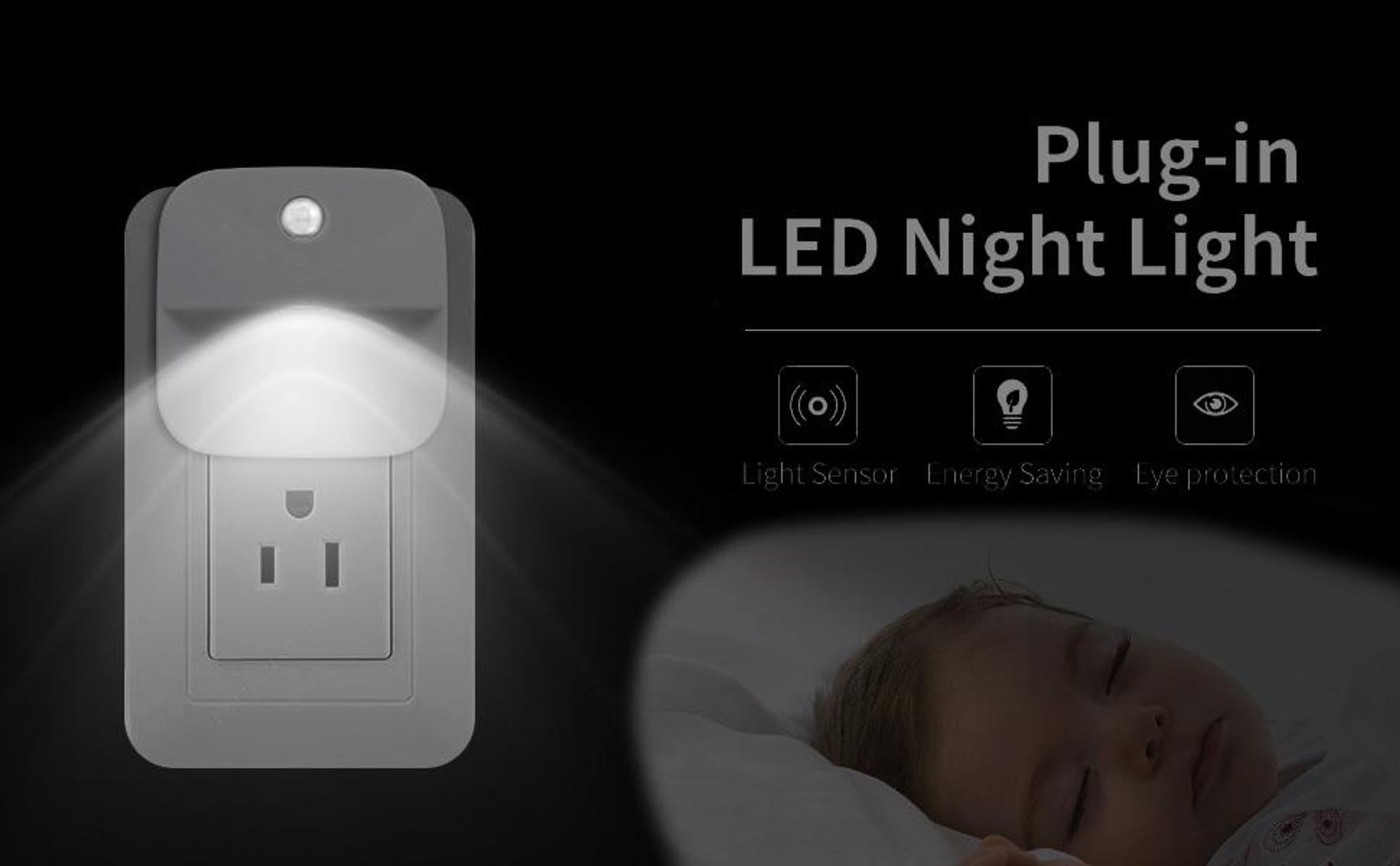 3 Stück LED Nachtlicht Batteriebetrieben Weiß mit Bewegungsmelder für Treppe, Schlafzimmer, Flur