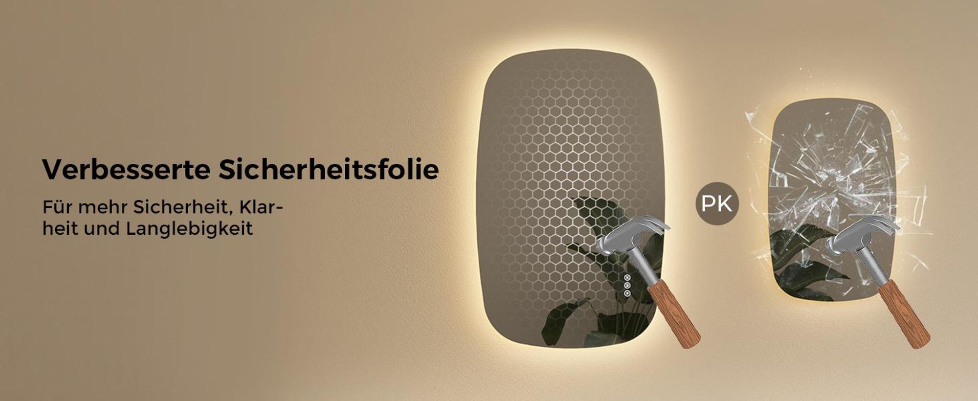 S'AFIELINA 95×60 cm Badspiegel mit Beleuchtung Oval LED spiegel mit Touch-Schalter, Dimmbar 3 Lichtfarbe Einstellbare, Beschlagfrei, Memory-Funktion