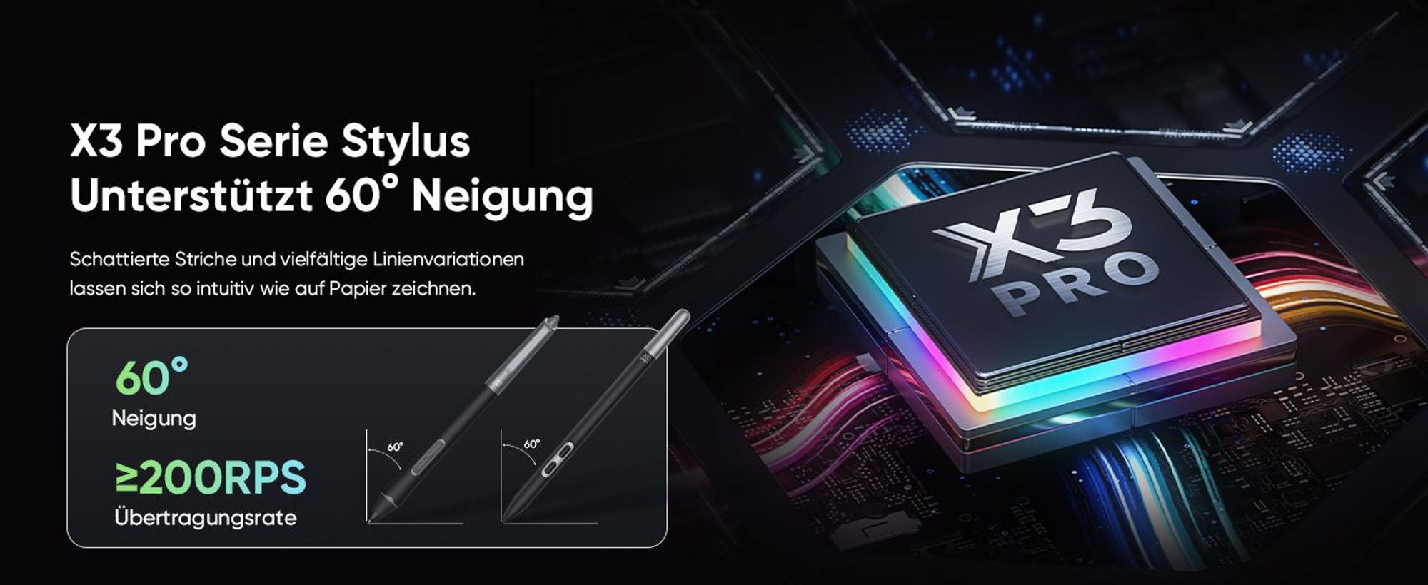 XPPen Artist 24 Pro (Gen 2) 4K, Kabelgebunden, 5080 lpi, 526 x 296 mm, USB/Bluetooth, 1 cm, Stift
