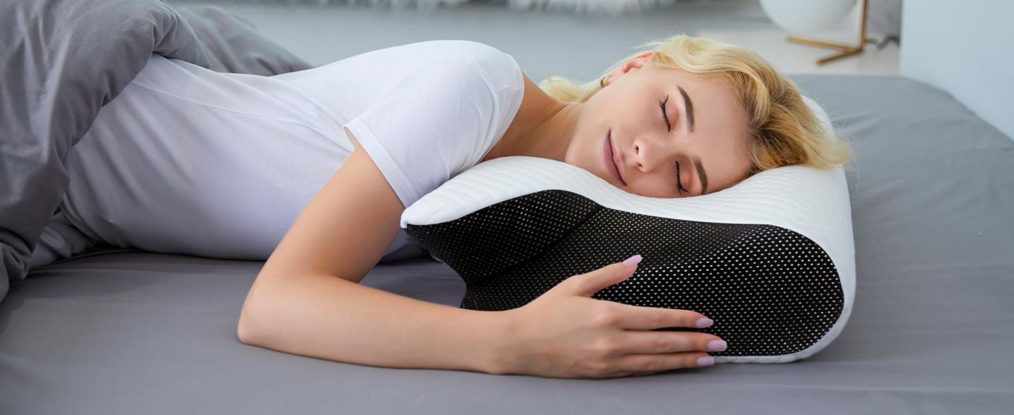 Nackenkissen, Kopfkissen, Memory Foam Kissen, Schlafkissen, Ergonomisches Orthopädisches Kissen, Seitenschläfer, Nackenschmerzen lindern