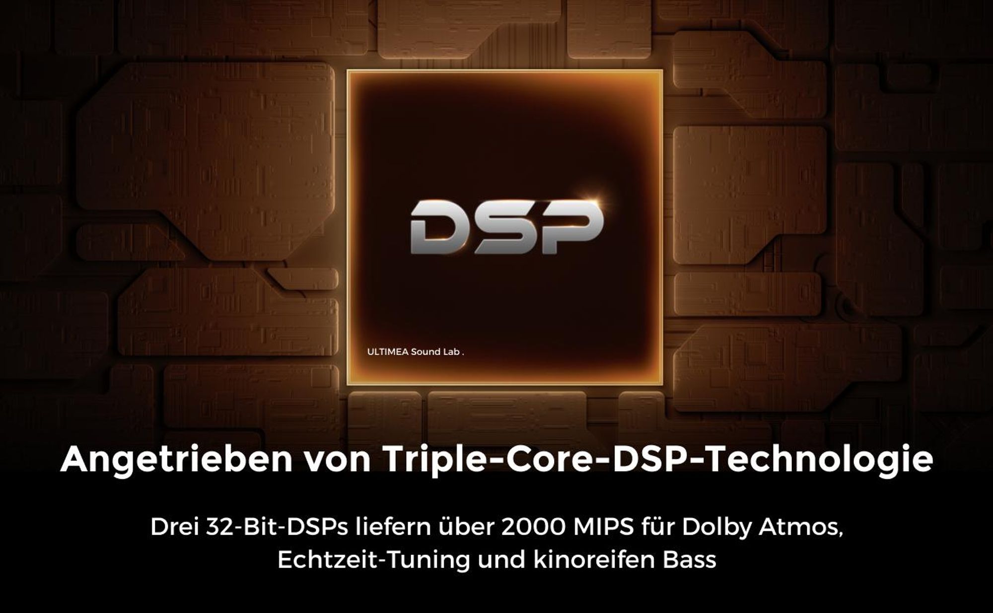 ULTIMEA 5.1 Dolby Atmos Soundbar, Heimkino-Soundsystem mit Subwoofer für TV, 300W Leistung, einstellbare Bassverstärkung, App-Steuerung, Bluetooth 5.4