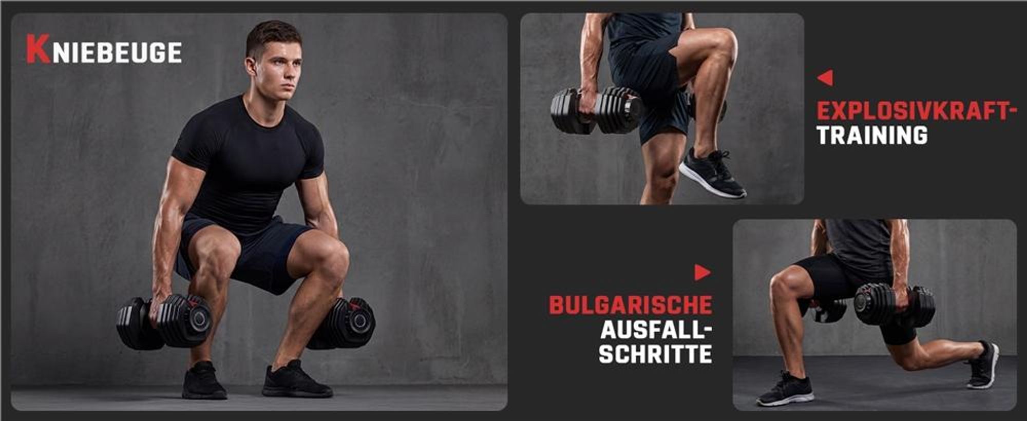 Yaheetech 2er Set verstellbare Kurzhantel 2,5–24 kg, Schnelleinstellung Hantel, platzsparend, Schwarz & Rot