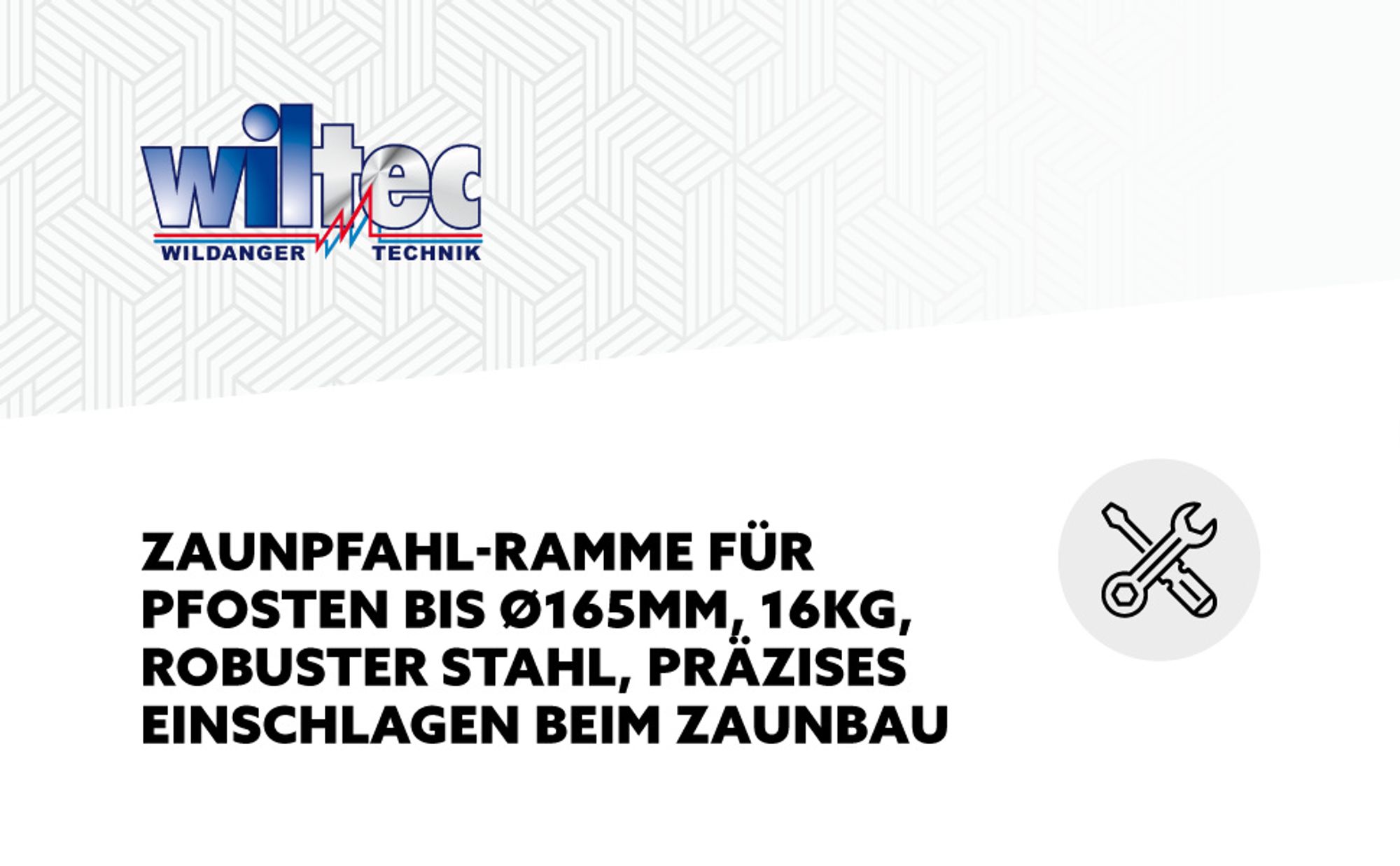 Wiltec Pfahlramme Ø 165 mm Handramme aus Stahl, Pfostenramme mit 2 Handgriffen, Zaunpfahlramme zum Einschlagen von Pfosten beim Zaunbau