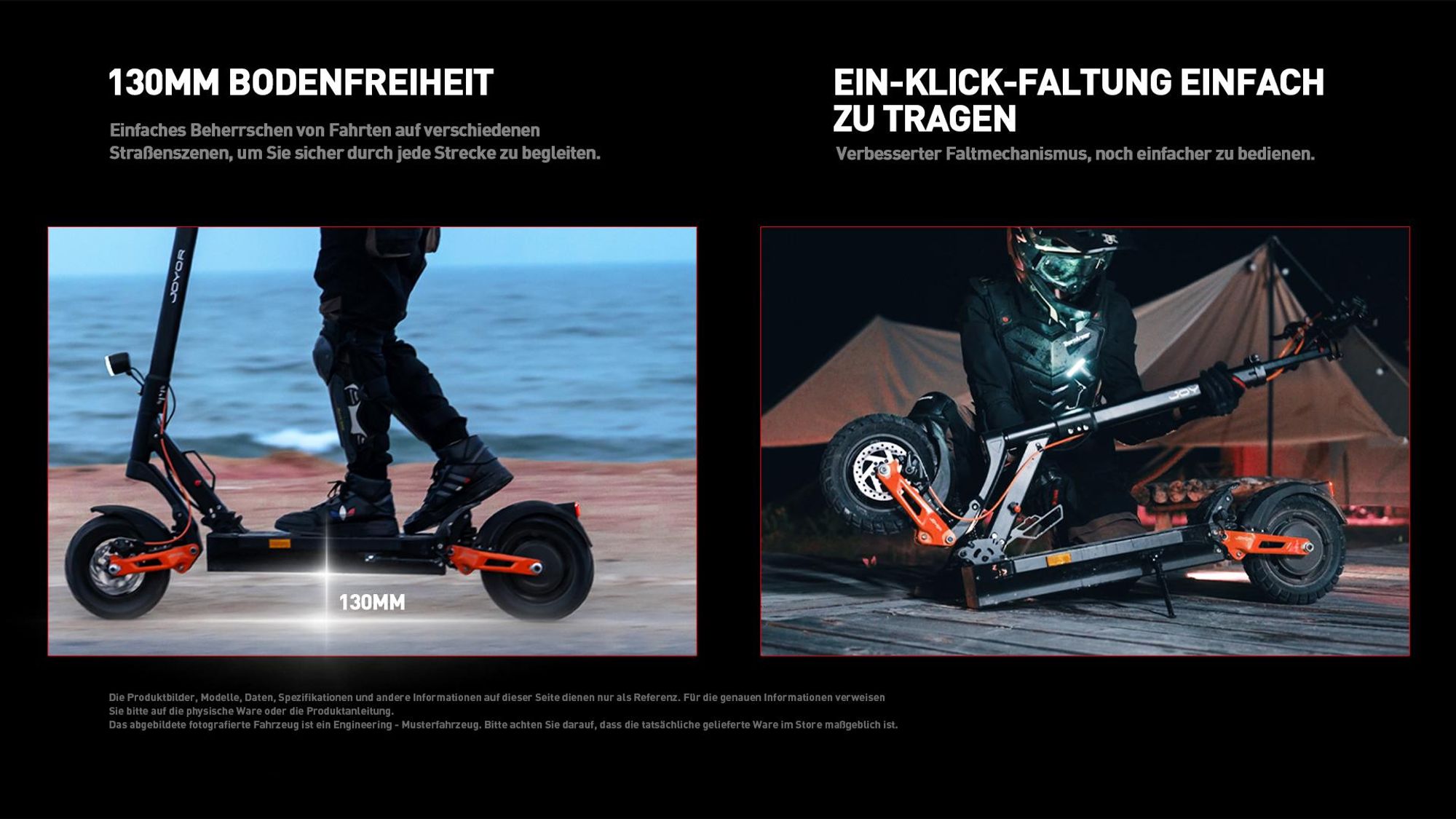 JOYOR T6E E-Scooter 500W 48V18Ah 70km Reichweite, 20km/h, ABE