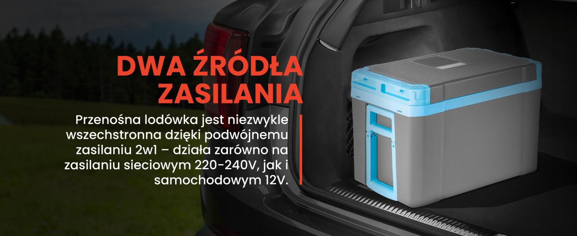 Przenośna lodówka turystyczna o pojemności 35 litrów z funkcją chłodzenia i grzania na kółkach
