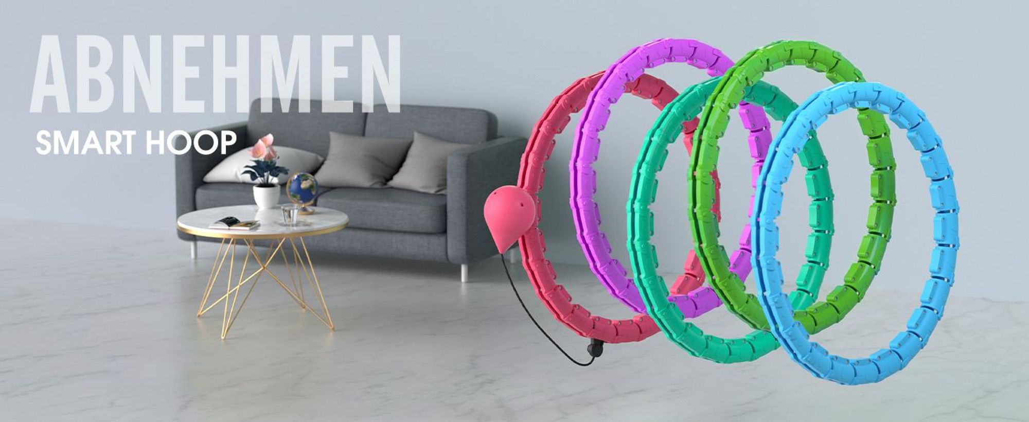 Hula-Hoop-Reifen, Smart Hoop Reifen, Gymnastikreifen, einstellbare Größe 66-120cm, für Gewichtsverlust, Fitness, Unterhaltun