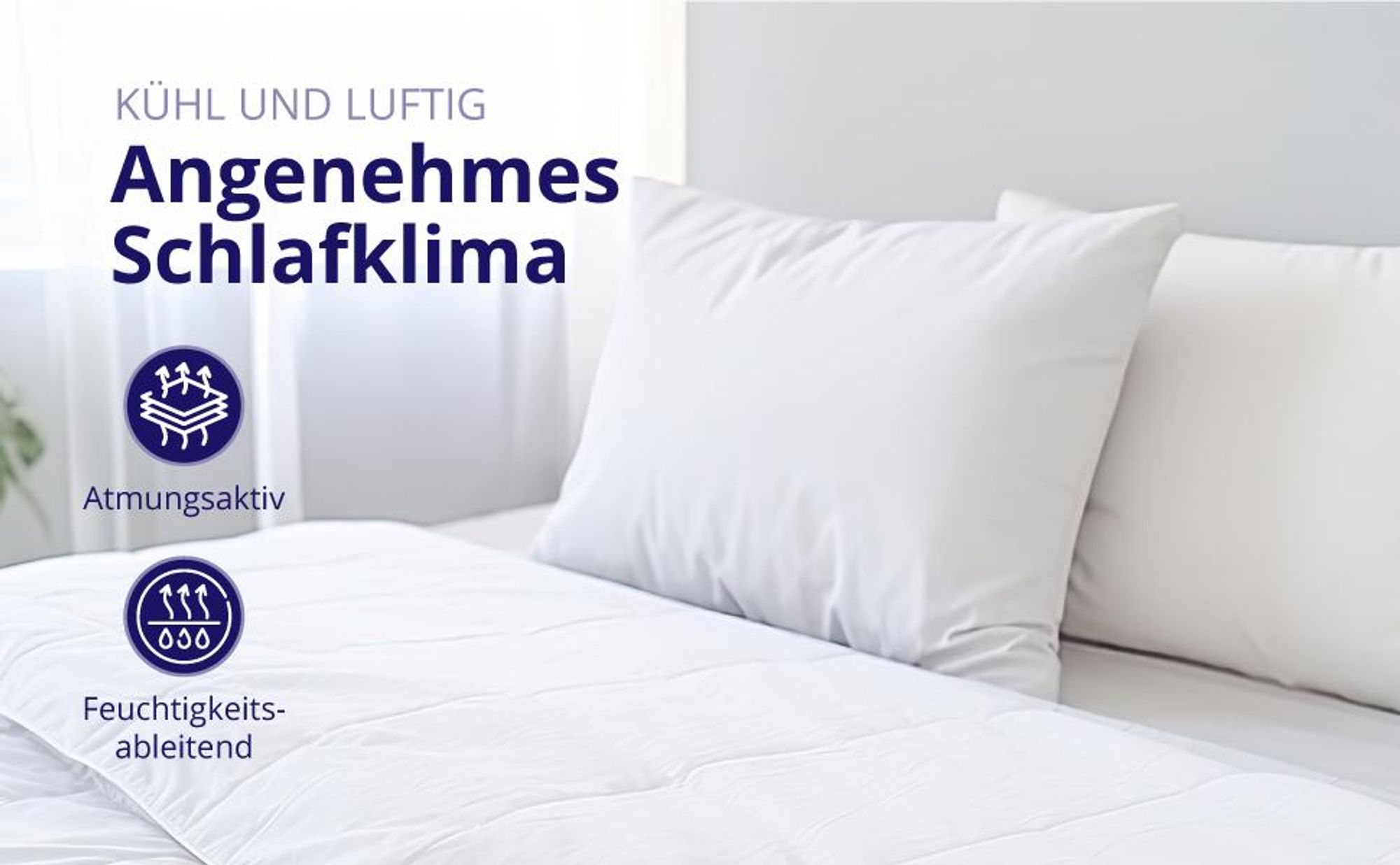 Orthopädisches Kopfkissen 40x80, 2er Set mit Memory Foam für individuellen Schlafkomfort