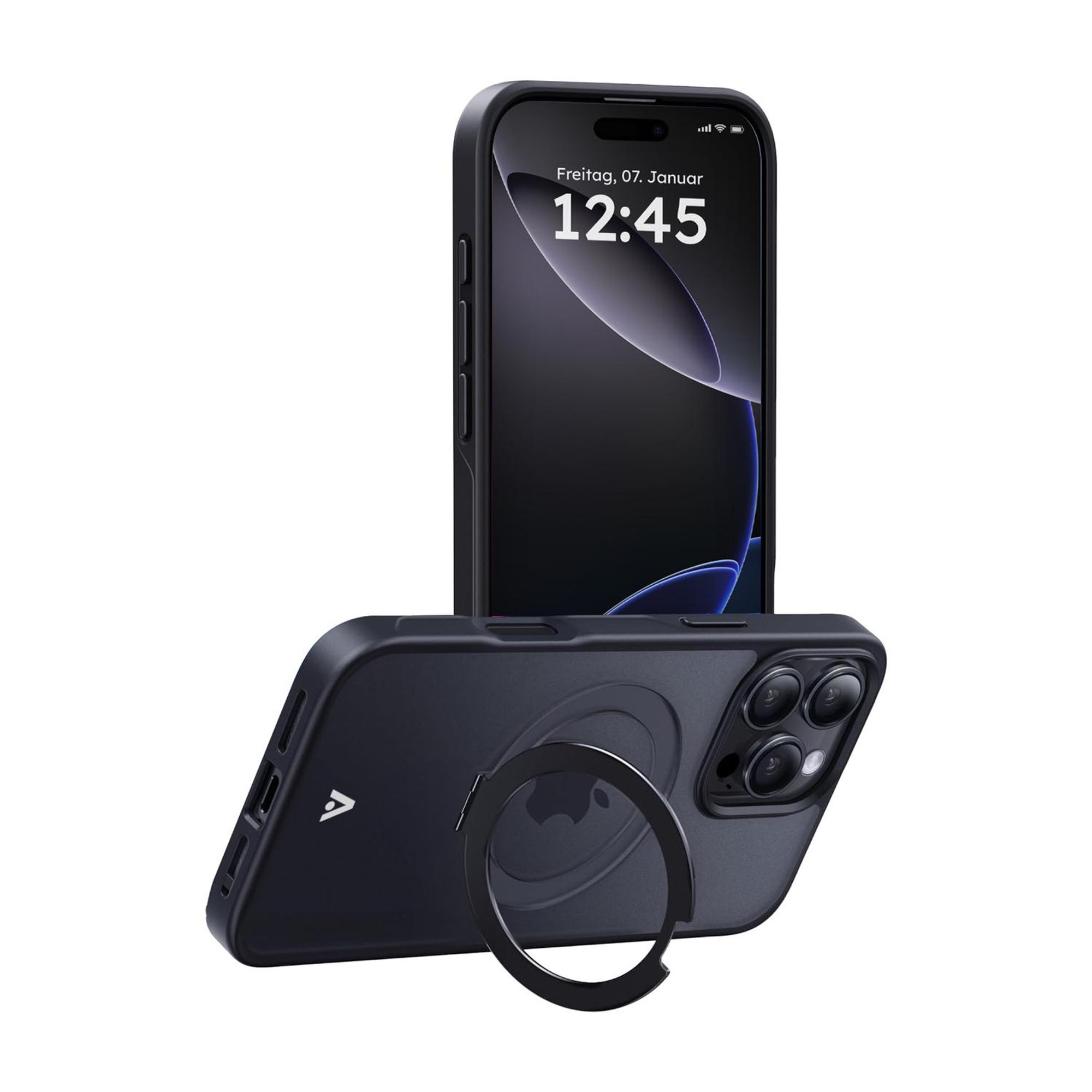 alkaya Lucid 360 FlexStand Case mit Magsafe für iPhone 15 Pro Max schwarz (CS-20225)