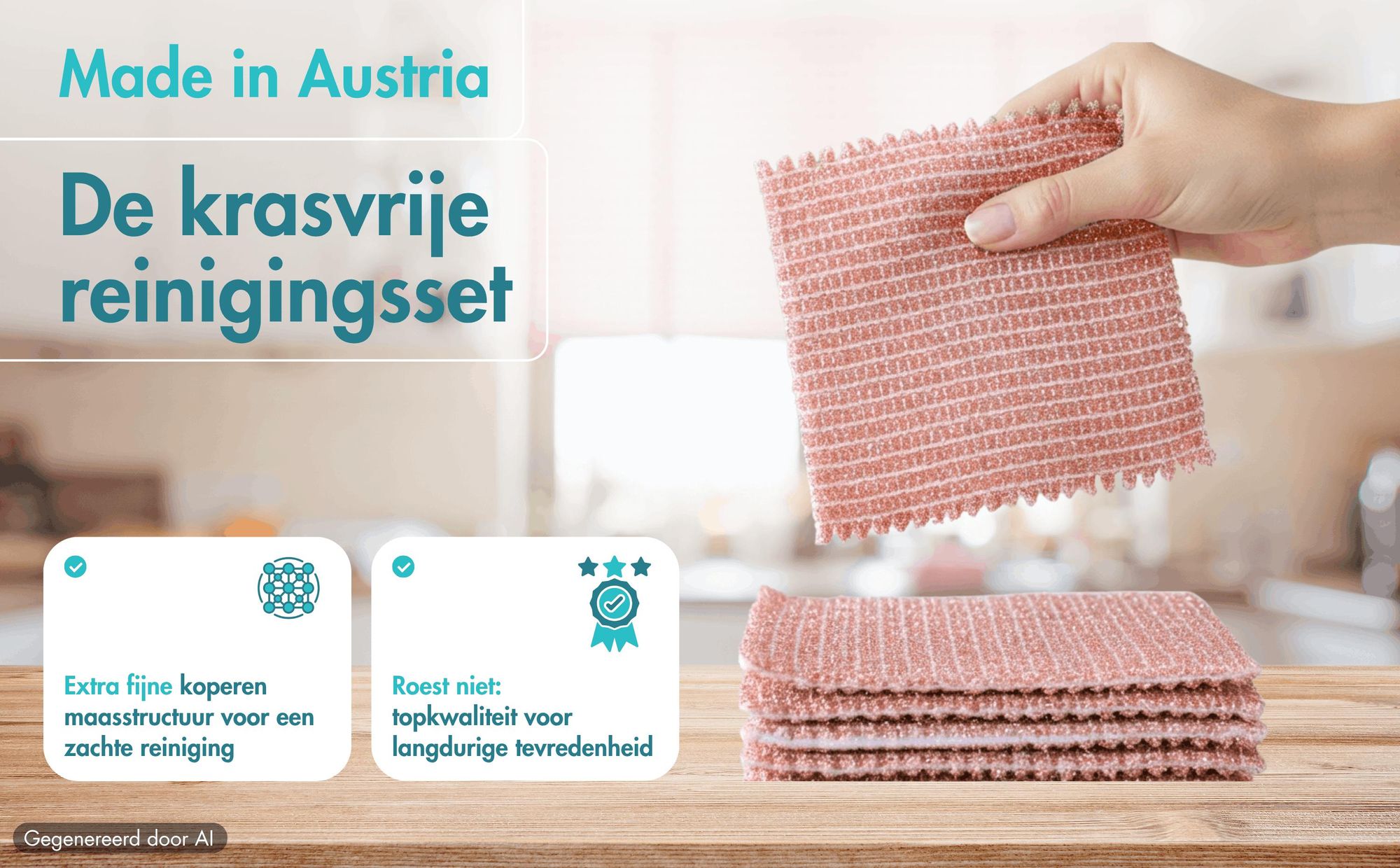 koperen doekjes voor krasvrij schoonmaken