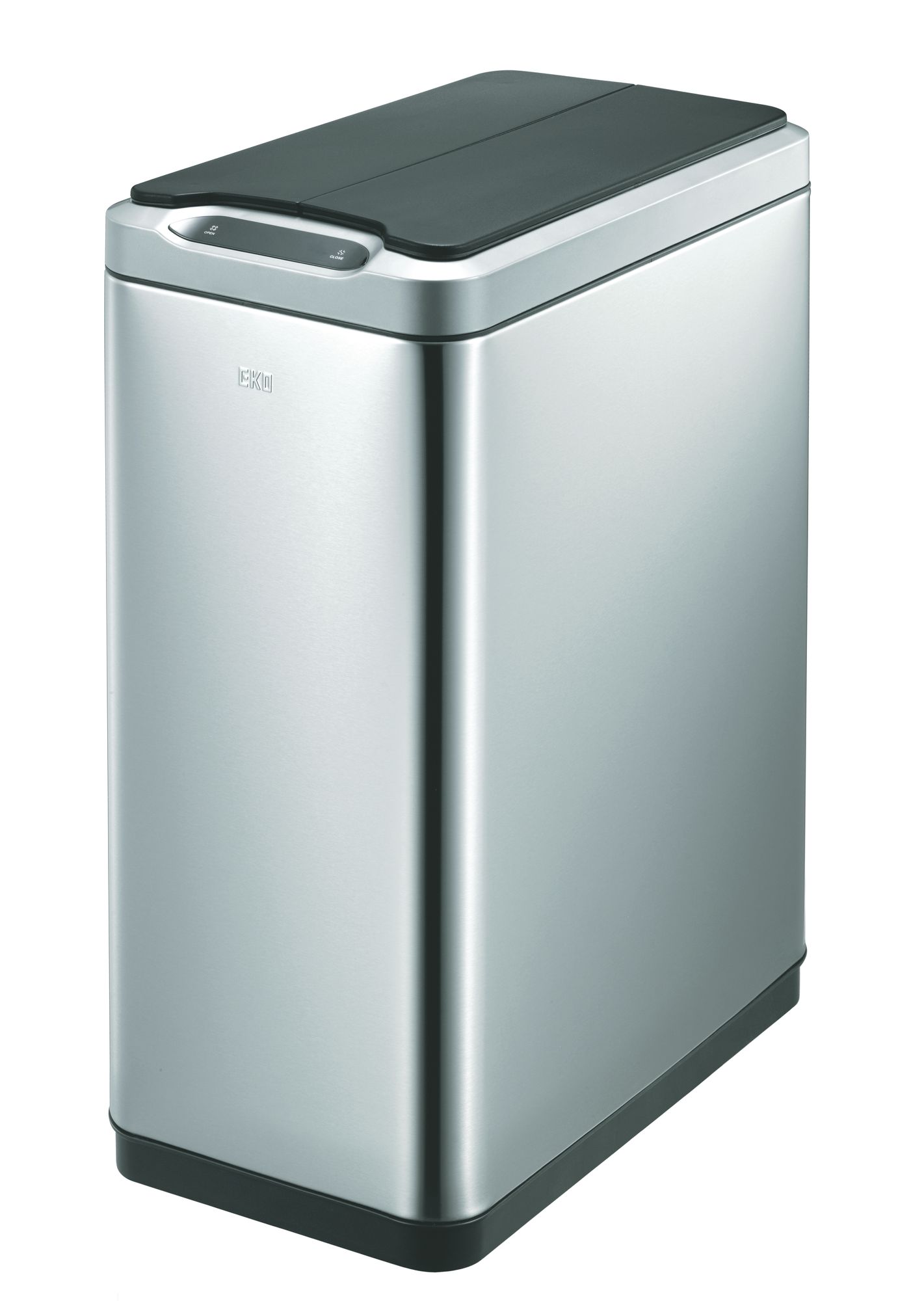 EKO - Phantom Sensor Abfalleimer 45 Liter - Stainless steel Plastic - Matt Edelstahl, Schwarz