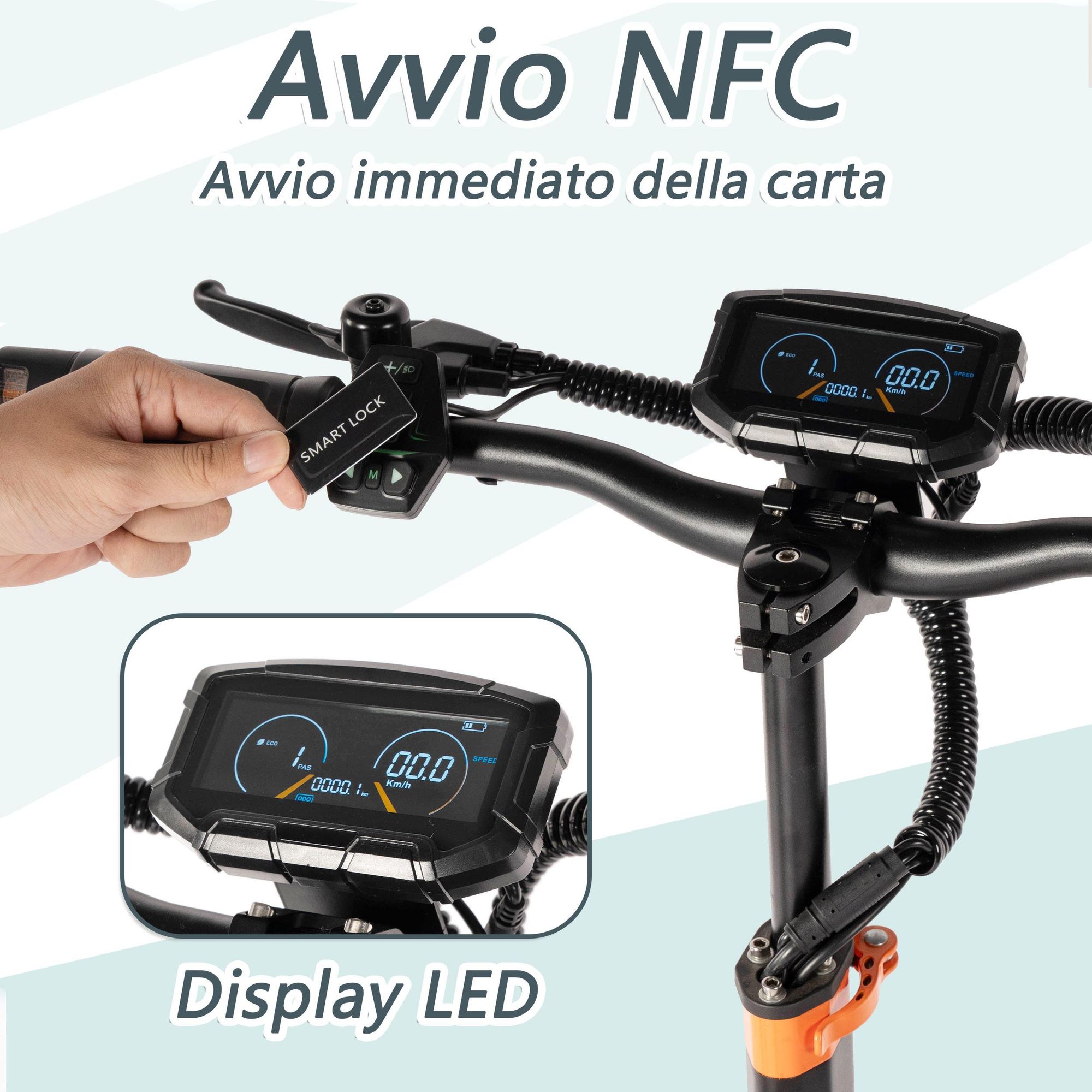 Monopattino Elettrico MAXTURN X1 - 48V15.6Ah 10'' Pneumatici Tubeless Scooter Elettrico Telaio Alluminio - Nero