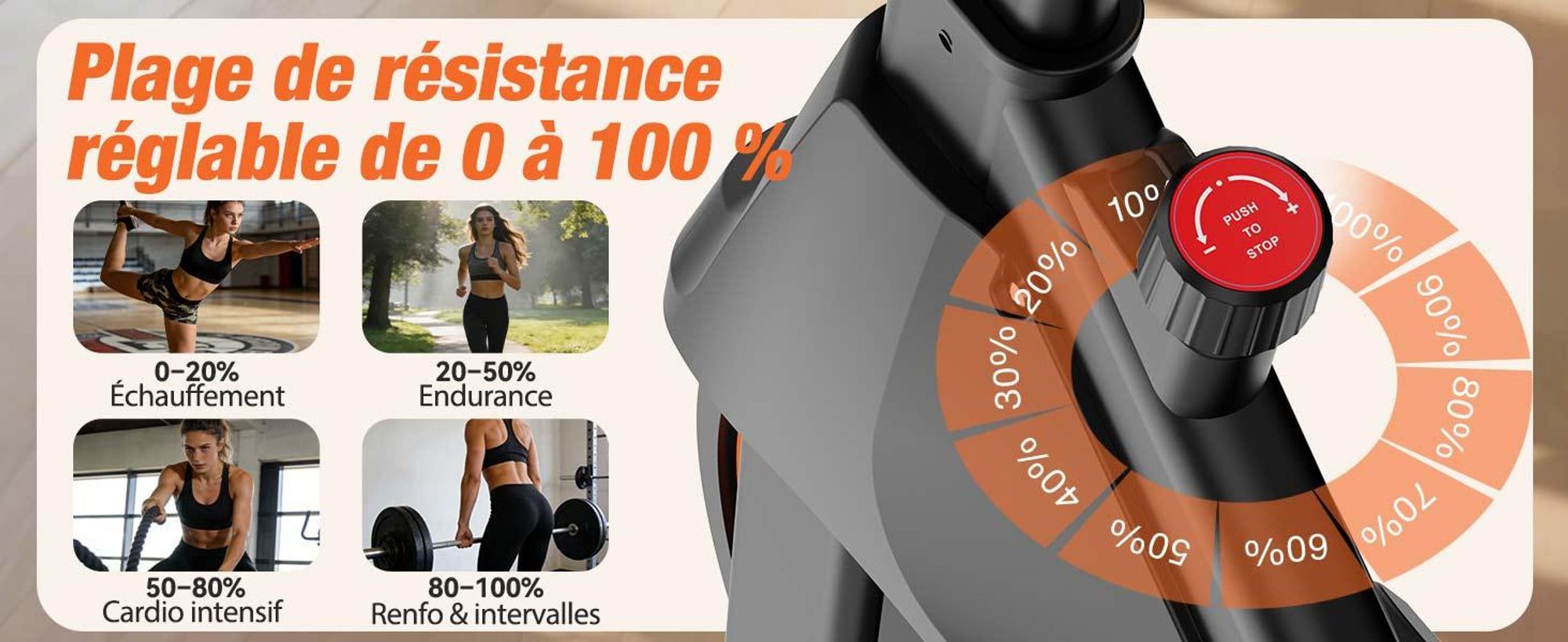 DH FitLife Vélo d’appartement ergomètre magnétique, silencieux, capteur de pouls, compatible avec apps, moniteur et nouveau guidon