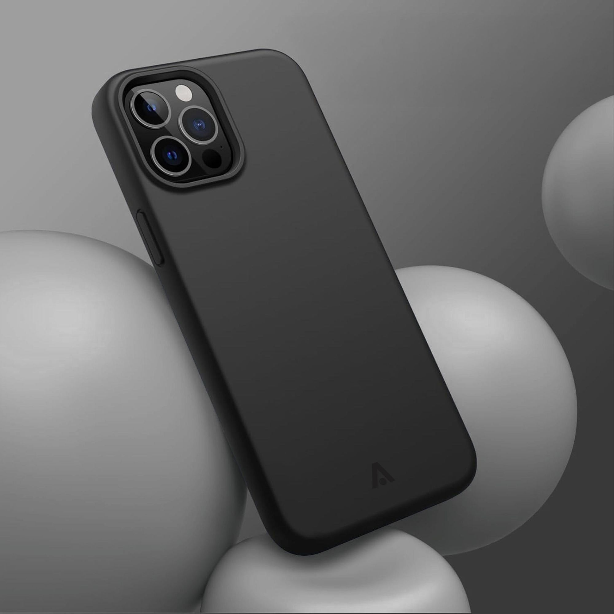 alkaya. iPhone 14 Pro Schutzhülle kompatibel mit Magsafe, Handyhülle, Silikonhülle - Schwarz