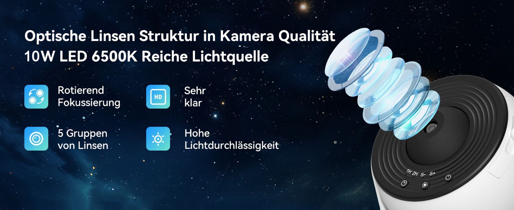 Sternenhimmel Projektor Planetarium Projektorlampe mit 13 Planeten Discs Galaxis Lampe für Kinderzimmer Schlafzimmer Geschenk
