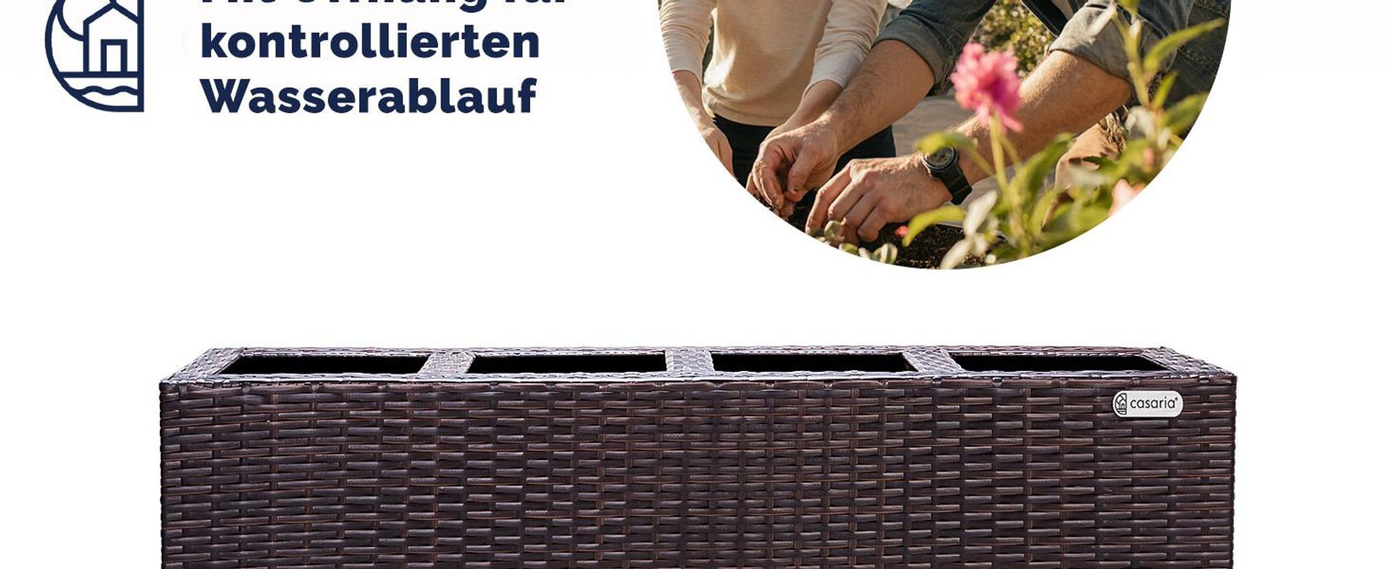 CASARIA Blumenkasten 4 Innentöpfe