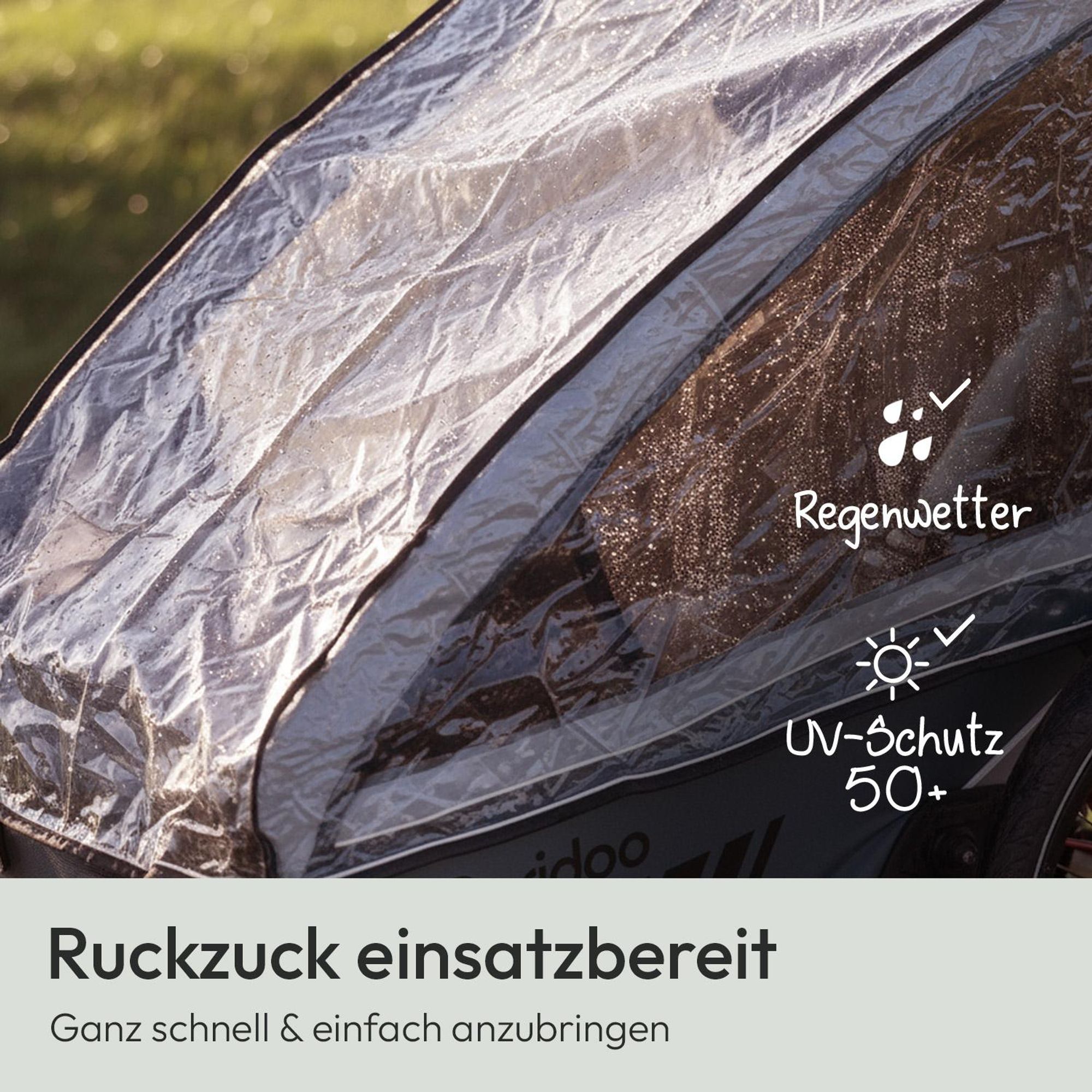 Qeridoo Regenschutz Kidgoo 2 / Kidgoo 2 Sport