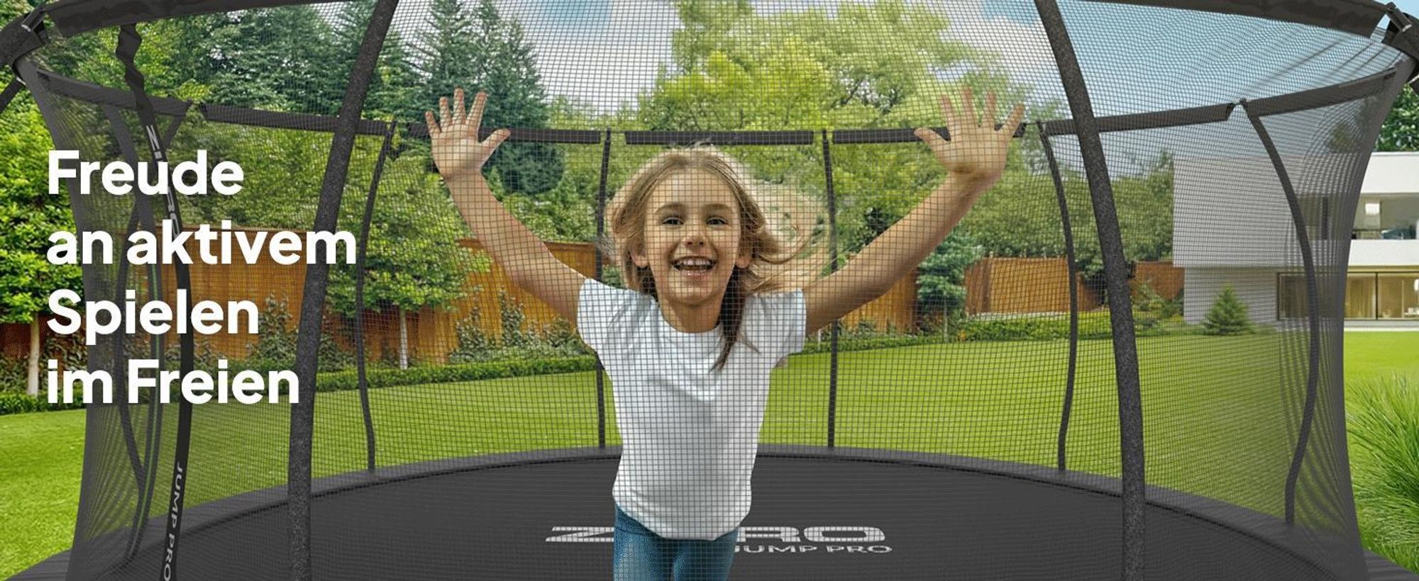 ZIPRO Trampolin Jump Pro Premium | 16FT Ø 496 cm | Gartentrampolin Kindertrampolin Komplett-Set inkl. Netz, Leiter & Randabdeckung, Outdoor, Grün