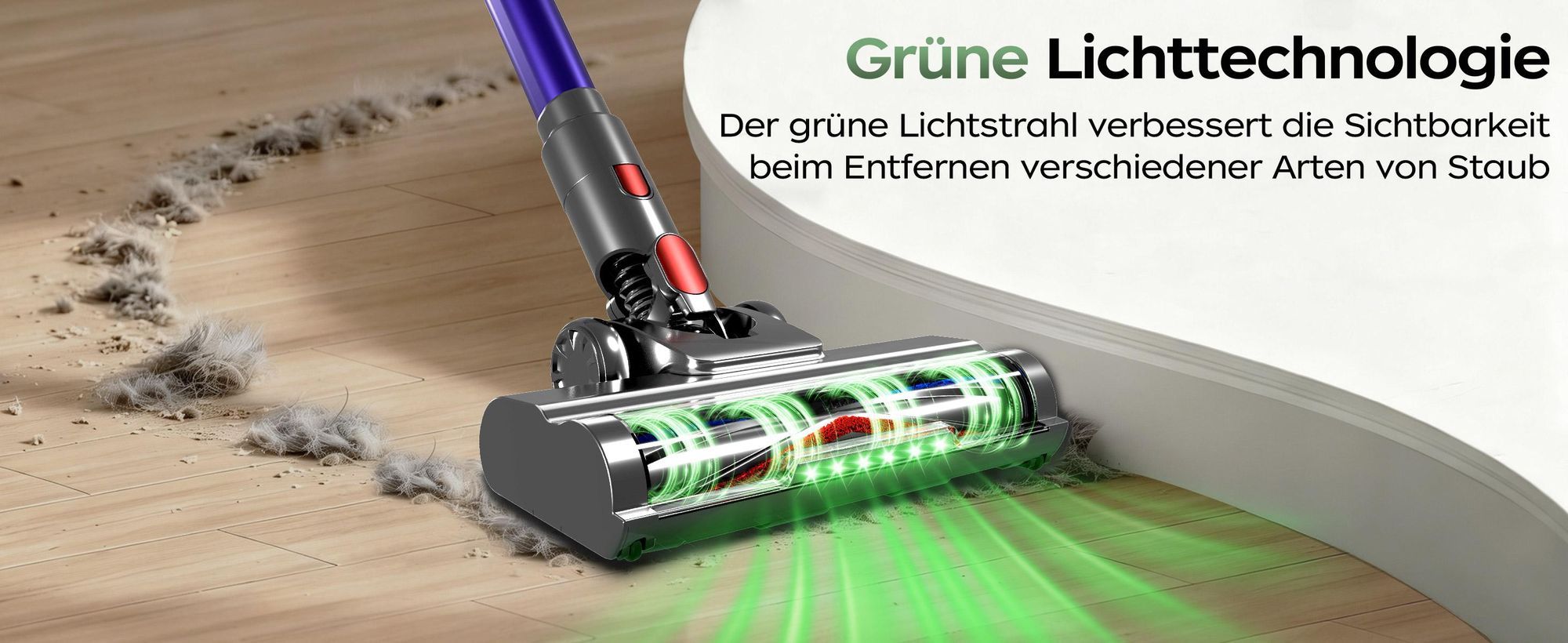 Adormii Akku Staubsauger,50000Pa Staubsauger Kabellos 60 min,Staubsauger 5-in-1 Filtersystem,Handstaubsauger1.6L,für Teppich/Tierhaare