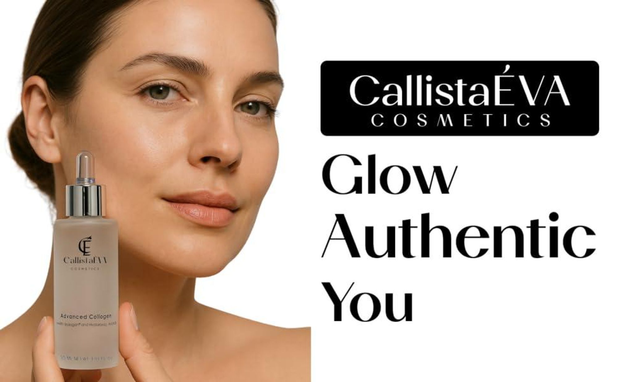 CallistaÉVA Advanced Peptide Kollagen Serum Mit Peptiden & Hyaluronsäure– Anti-Aging Gesichtsserum, – Reduziert Falten & Spendet Feuchtigkeit – 30ml