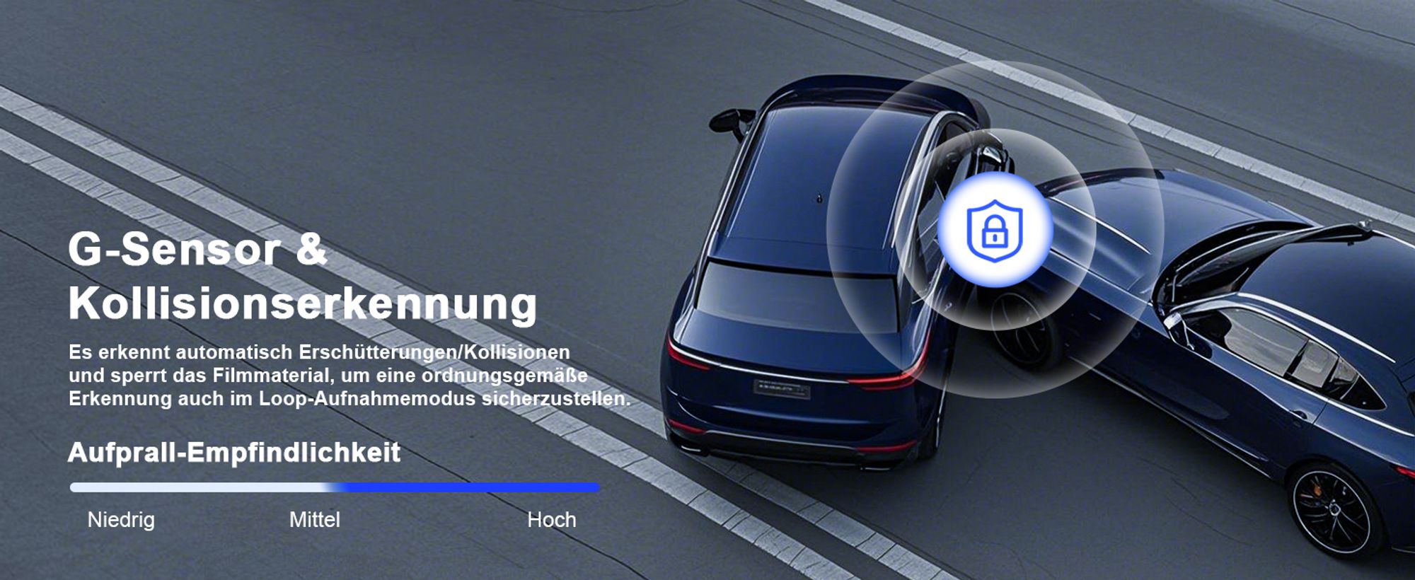 4K+1080P Dashcam Auto Vorne Hinten, Wi-Fi/APP Dual Auto Kamera mit Parküberwachung