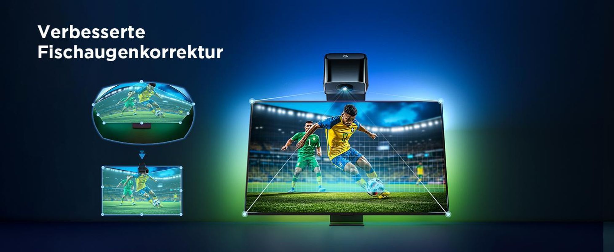 Govee TV Hintergrundbeleuchtung 3 Lite LED Strip mit Kamera, Sync für 55-65 Zoll TVs, Sprach- & APP-Steuerung