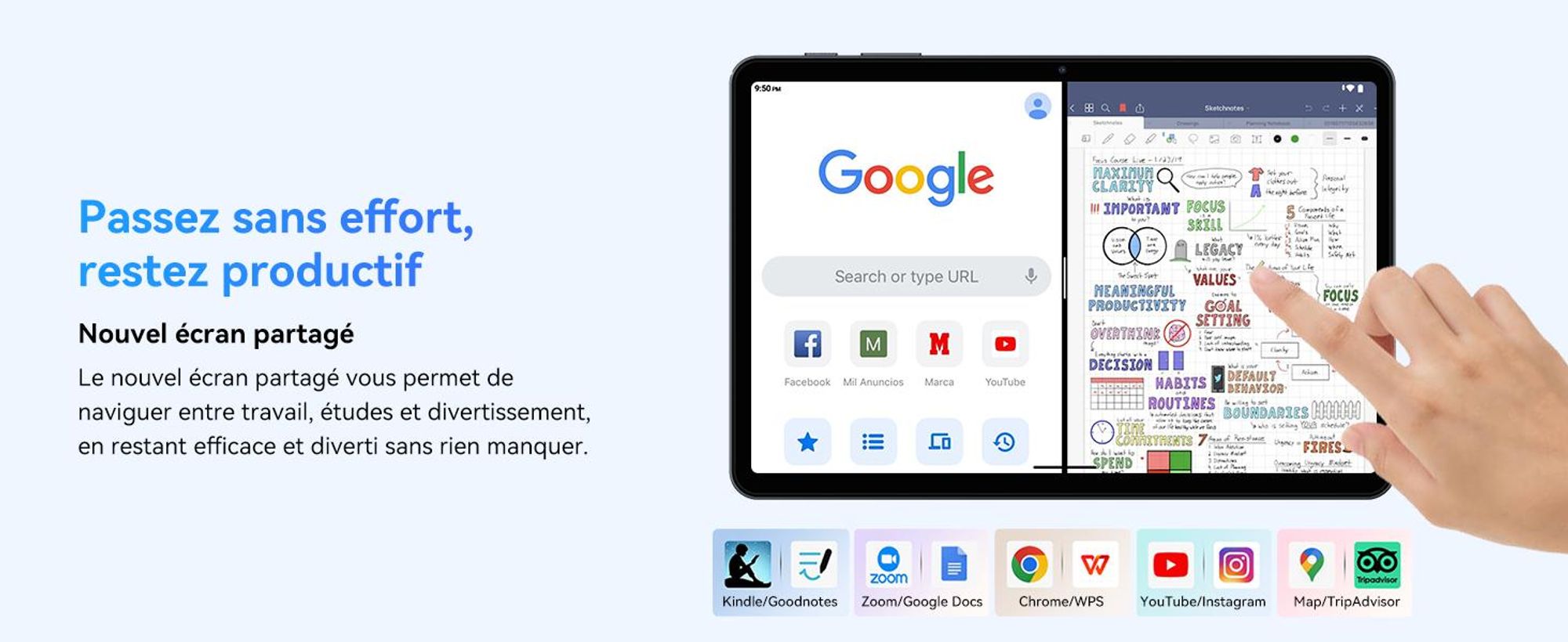 TABWEE T80 Tablet 10.5 inch,Android 16, 64GB ROM, 1280 x 800 pixel, 6000mAh battery, 5MP camera, 5G WiFi, Bluetooth,Gemini AI Tablet Tablet