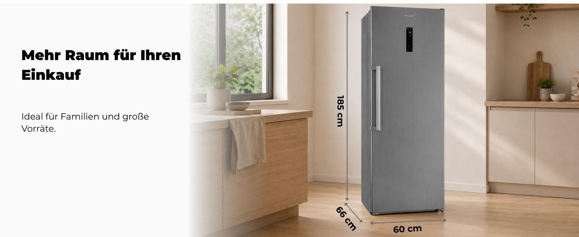 Vollraumkühlschrank | KS5360-V-HE-040C inoxlook | 359 l Nutzinhalt gesamt | Elektronisch | LED | Energieklasse C | 39 dB | Inoxlook