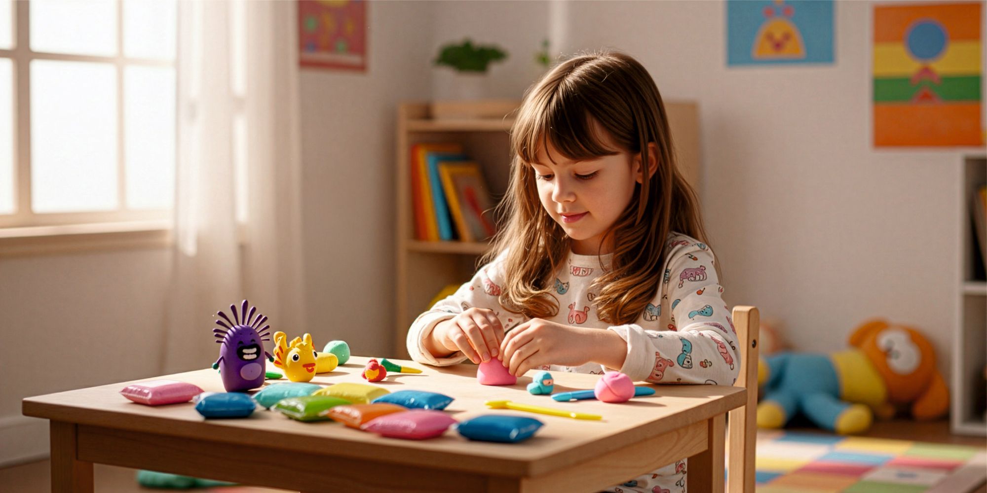 Magic Clay 36er Set, Magische Knete lufttrocknend & ultraleicht, Modelliermasse für Kinder inkl. 3 Spatel, Kreatives Spielzeug MINT, EVI KIDS MagicCla