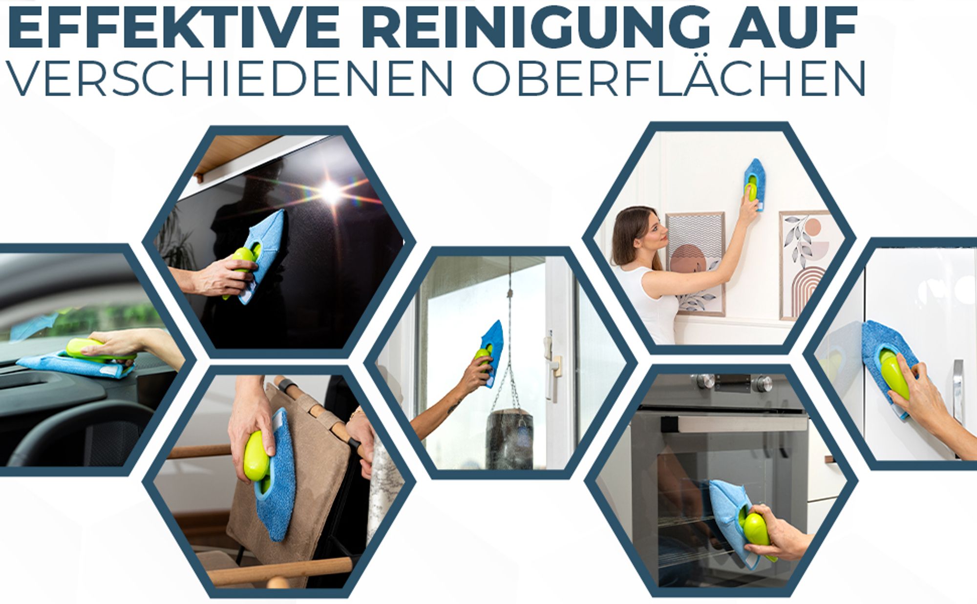 Silva - Mini Hand Mop 2er Set - Nachhaltige Mikrofaser Allzweckbezug